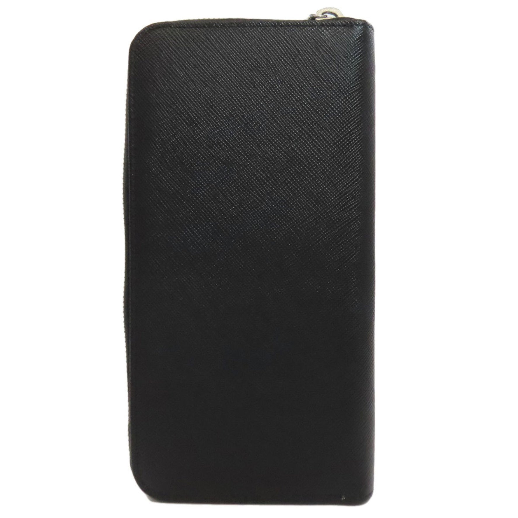 Prada metal fittings long wallet leather