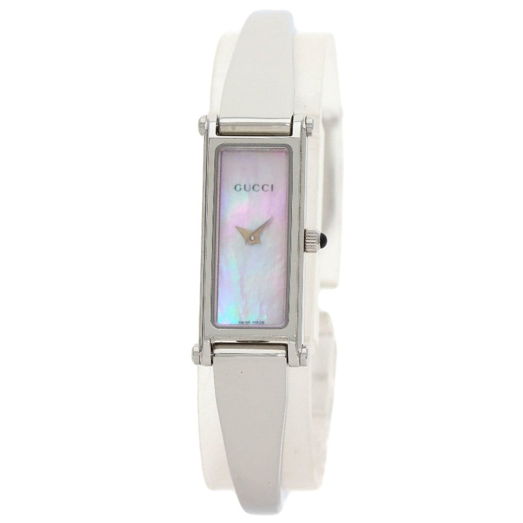 Gucci Square Face Watch Stainless Steel SS Ladies