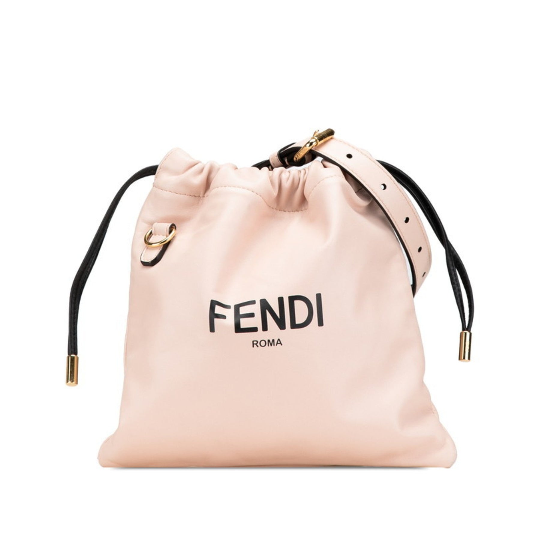 FENDI Slim Clutch Shoulder Bag Leather