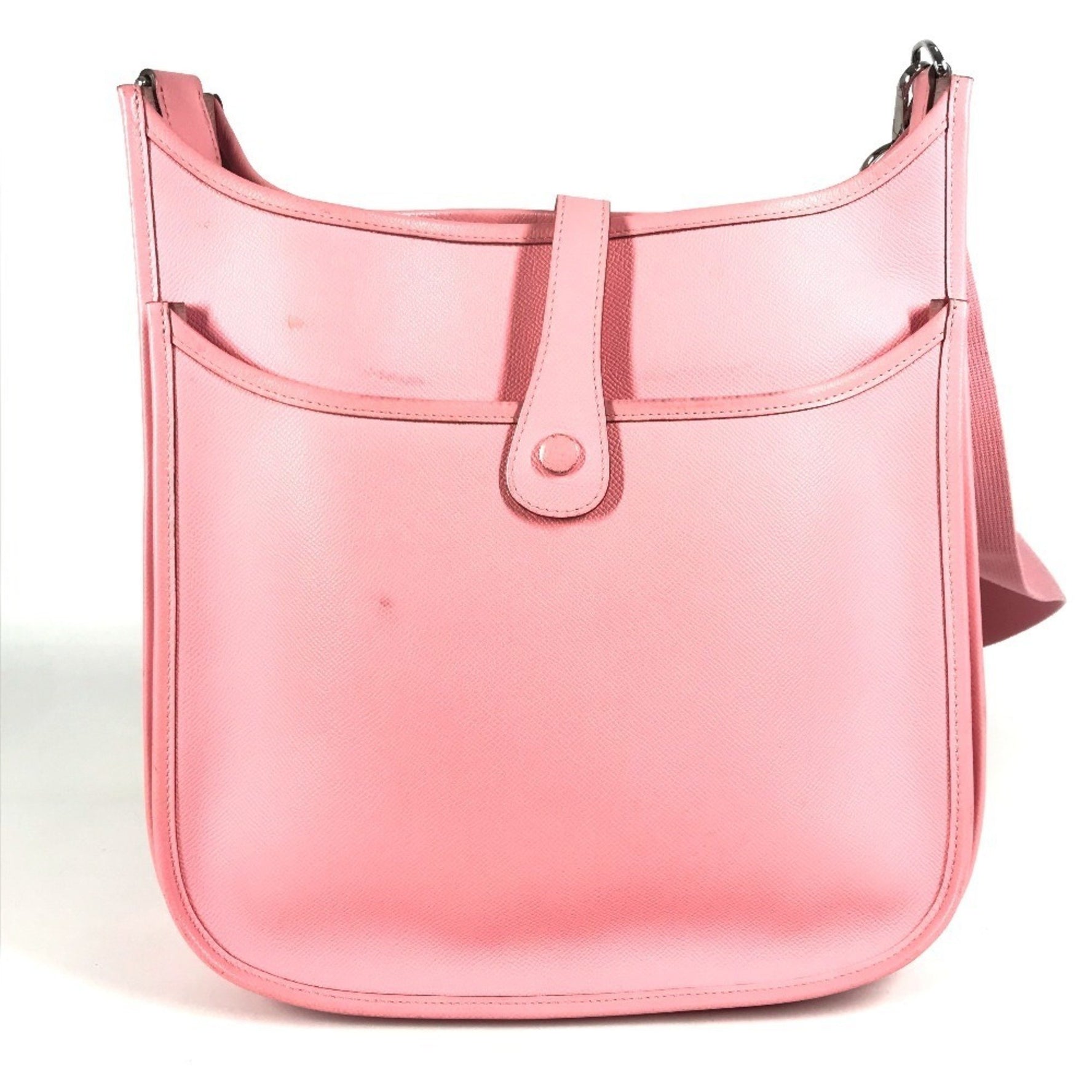 HERMES Evelyn 3 GM Crossbody Pochette Shoulder Bag, Epson, Rose Confetti Pink