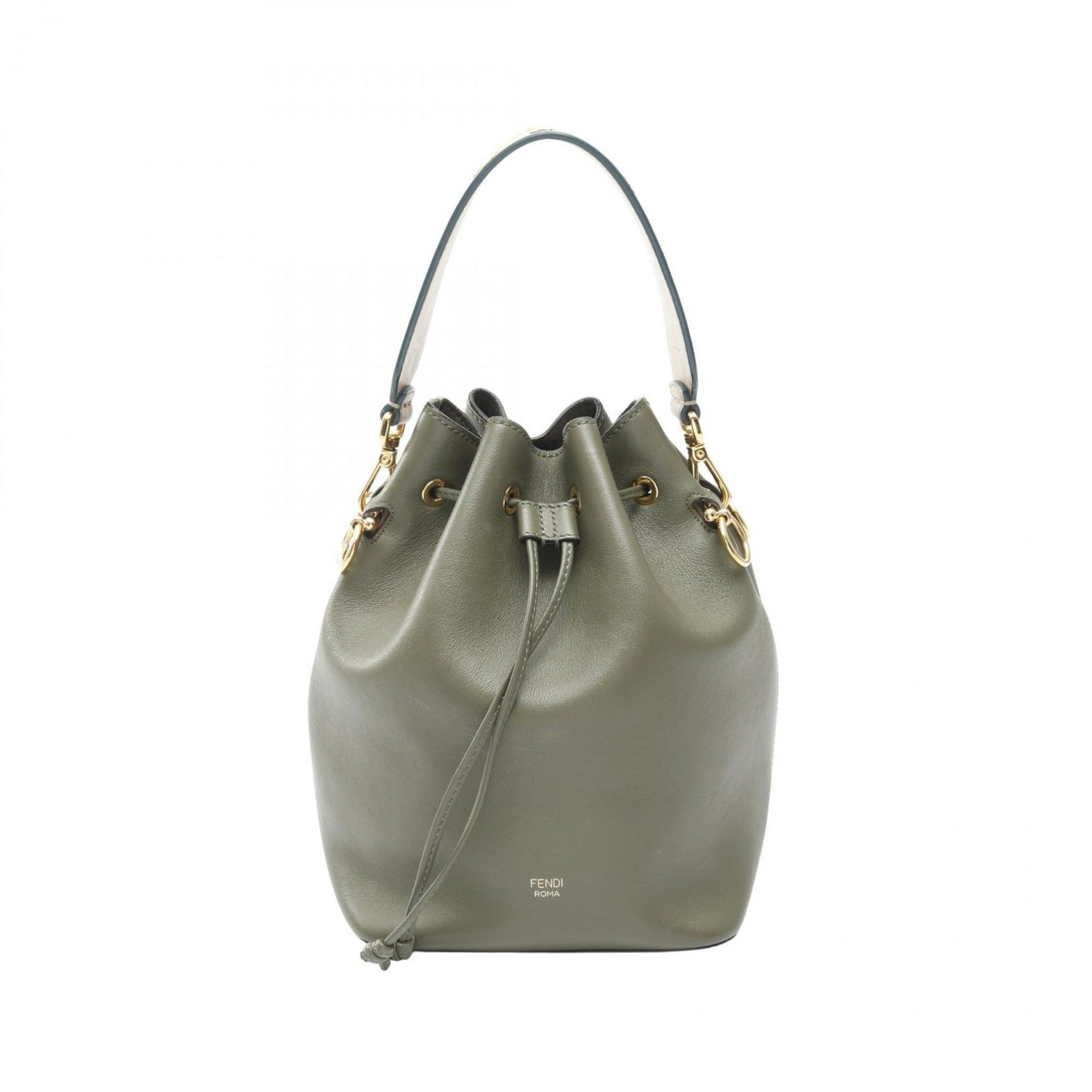 Fendi Montresor handbag, leather, khaki and pink