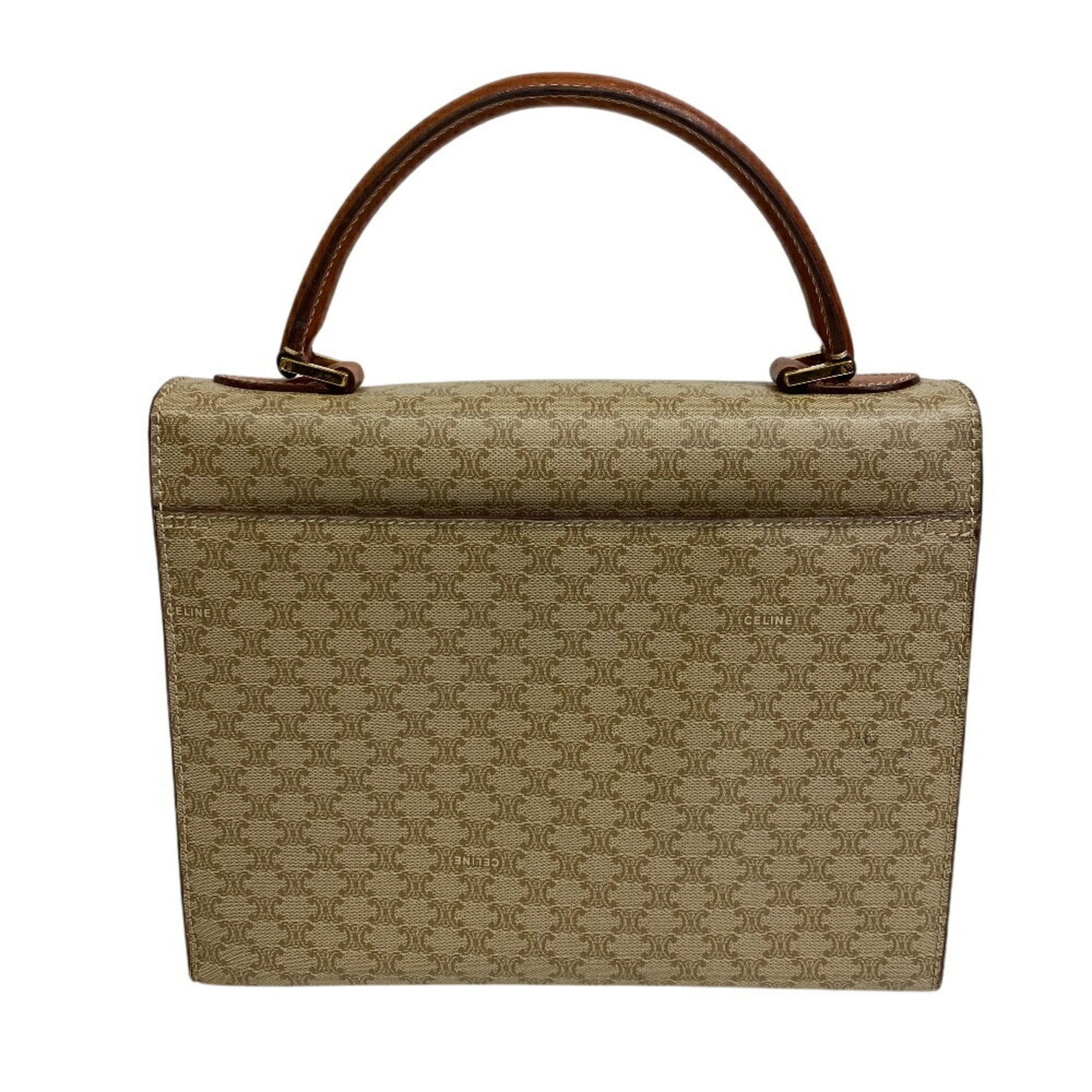 CELINE Turnlock Macadam Handbag