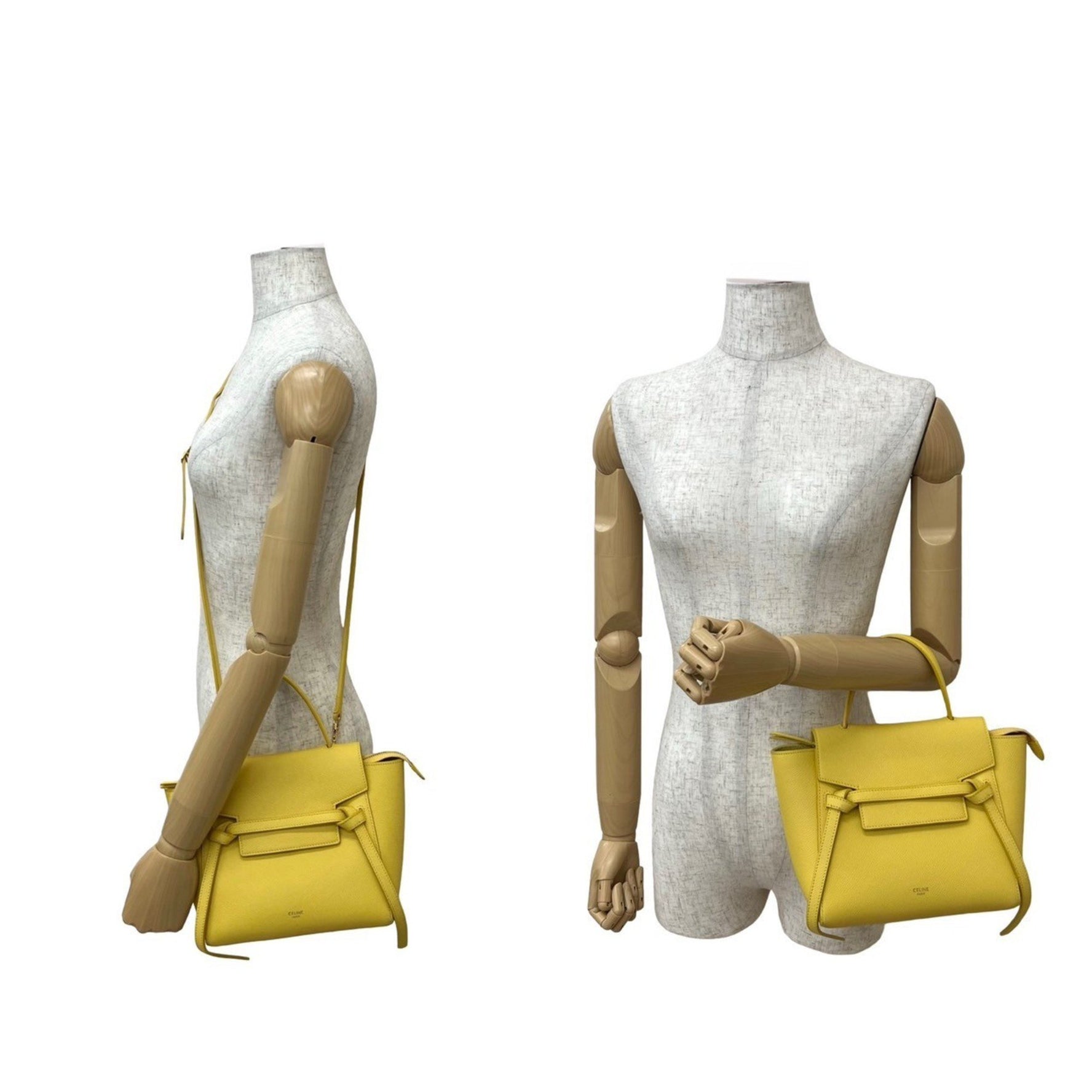 CELINE Nano Leather Belt Bag, Handbag, Mini Tote Shoulder 371-8