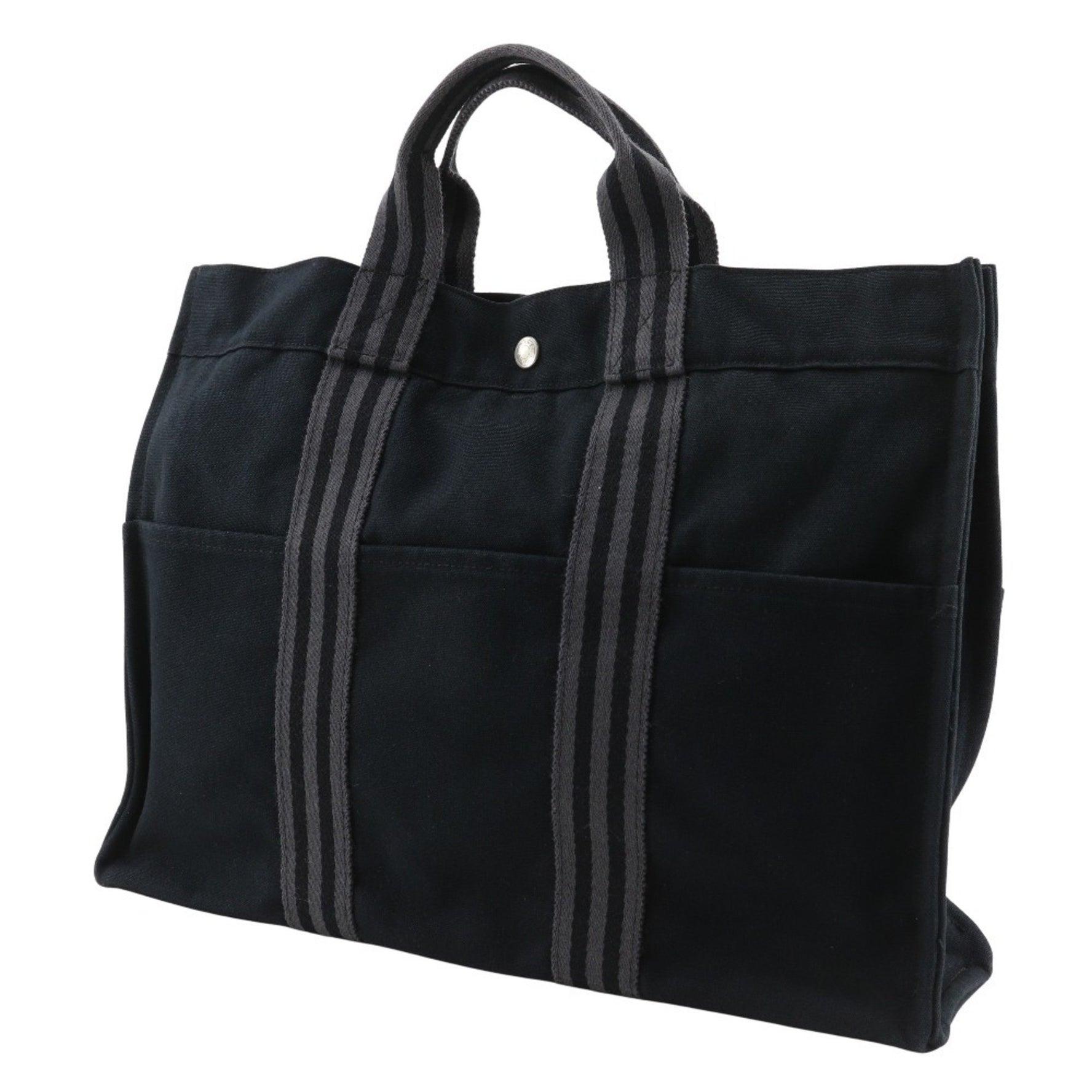 Hermes Hermès Fourre Tout MM handbag tote bag, cotton with snap closure