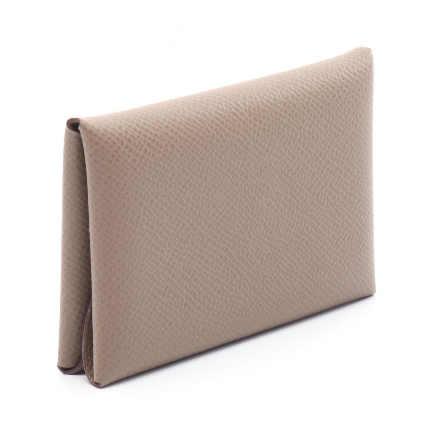Hermes Hermès Calvi Duo Coin Case Wallet in Calfskin Leather (Veau Epsom Leather) Brown