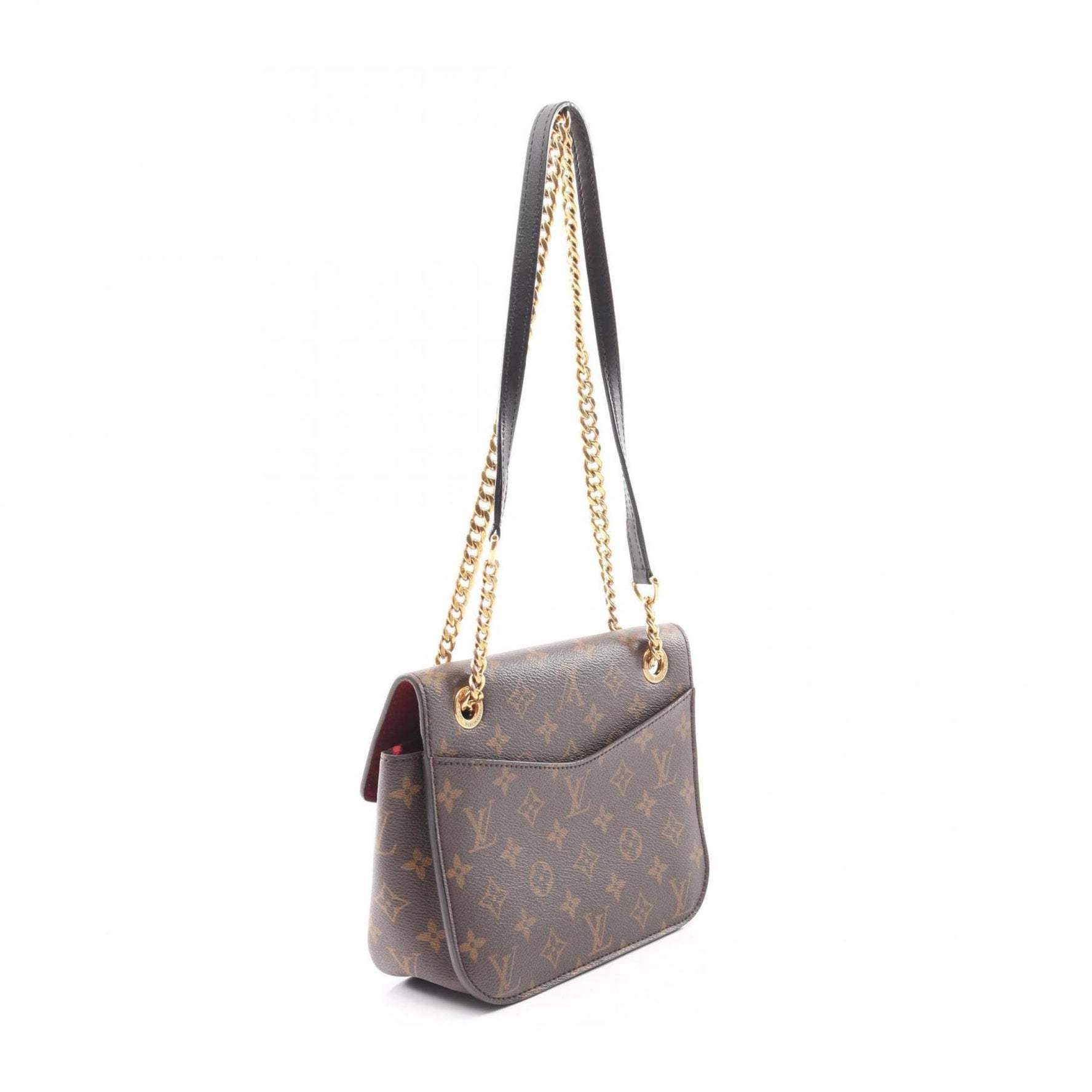 Louis Vuitton Passy Shoulder Bag, Coated Canvas and Leather, Monogram, Brown Black
