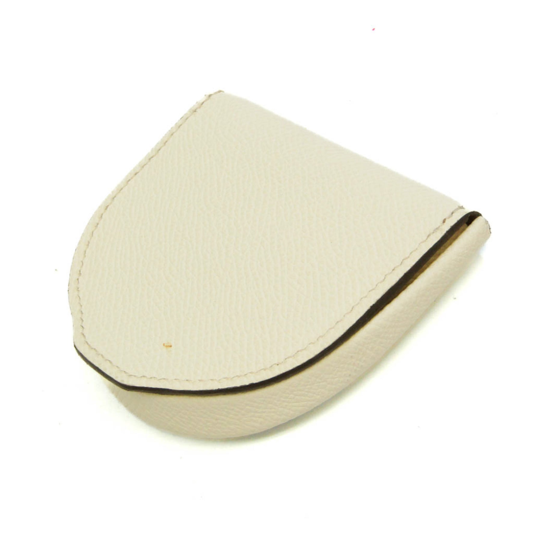 Valextra V0L89 Women,Men Leather Coin Purse/coin Case Off-white