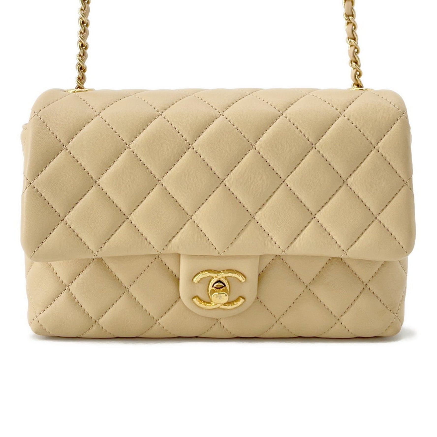 Chanel Chain Shoulder Bag Matelasse Coco Mark Lambskin