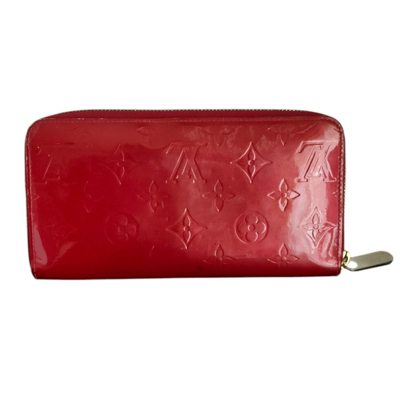 Louis Vuitton Vernis Round Zipper Zippy Wallet Long Pomme d'Amour Red