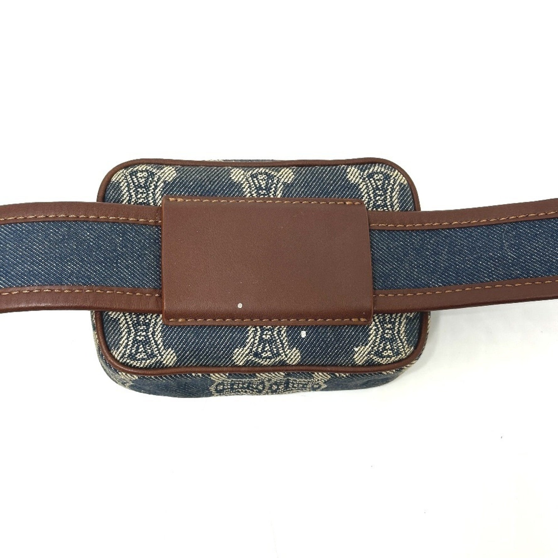 CELINE Macadam Denim Pouch Belt Bag Waist