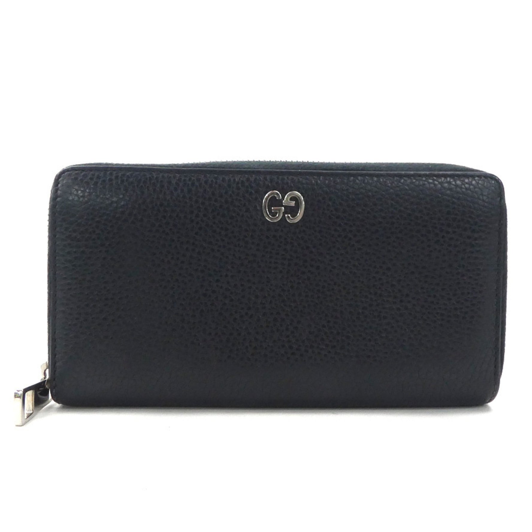 GUCCI Round Long Wallet Leather Men's
