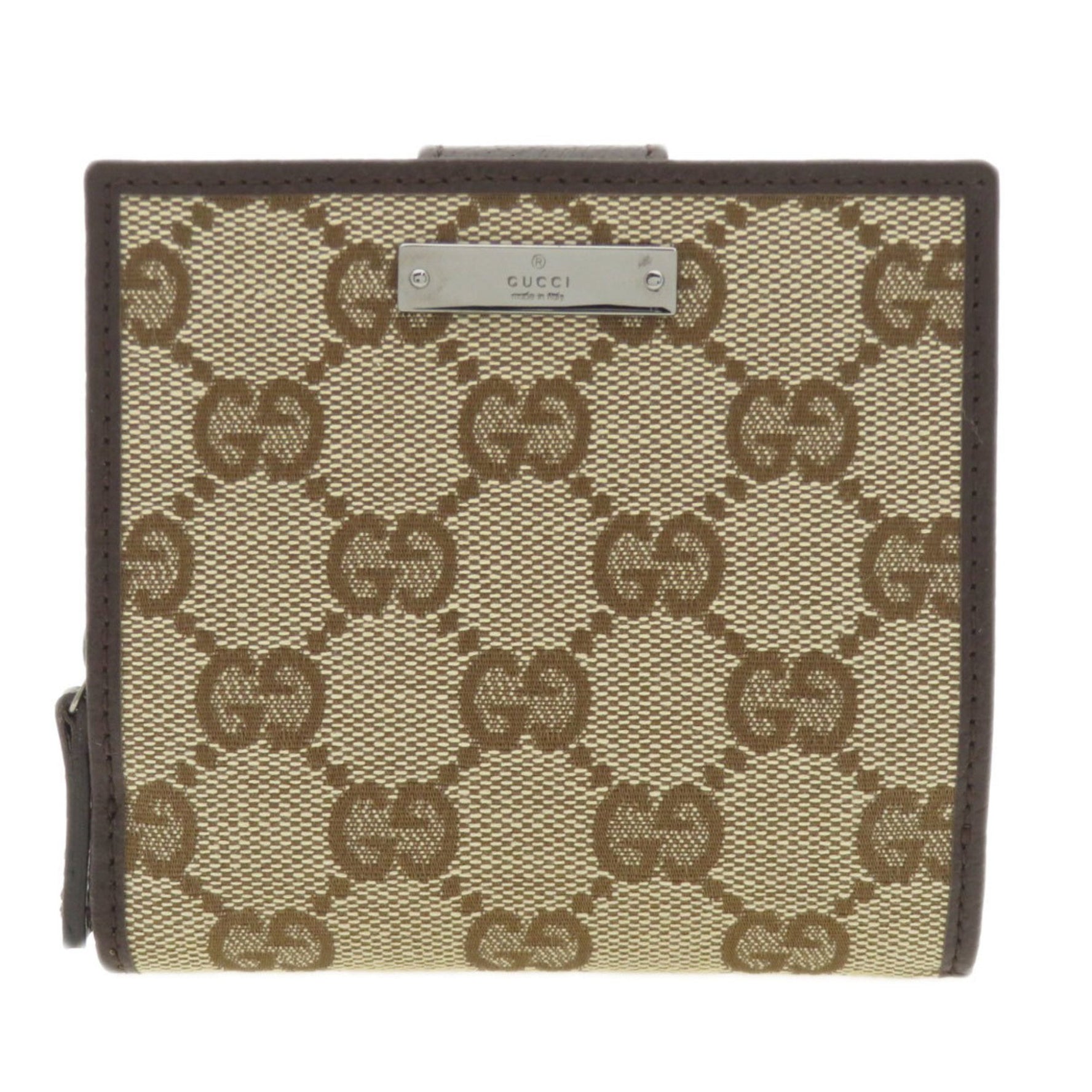Gucci GG Bi-fold Wallet Canvas Leather