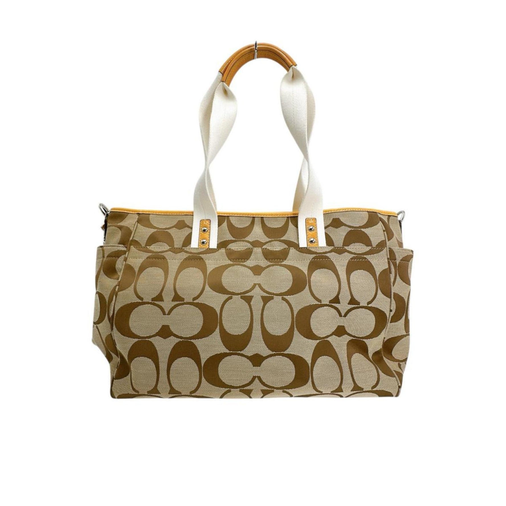 Coach Shoulder Bag Handbag Large Capacity Canvas