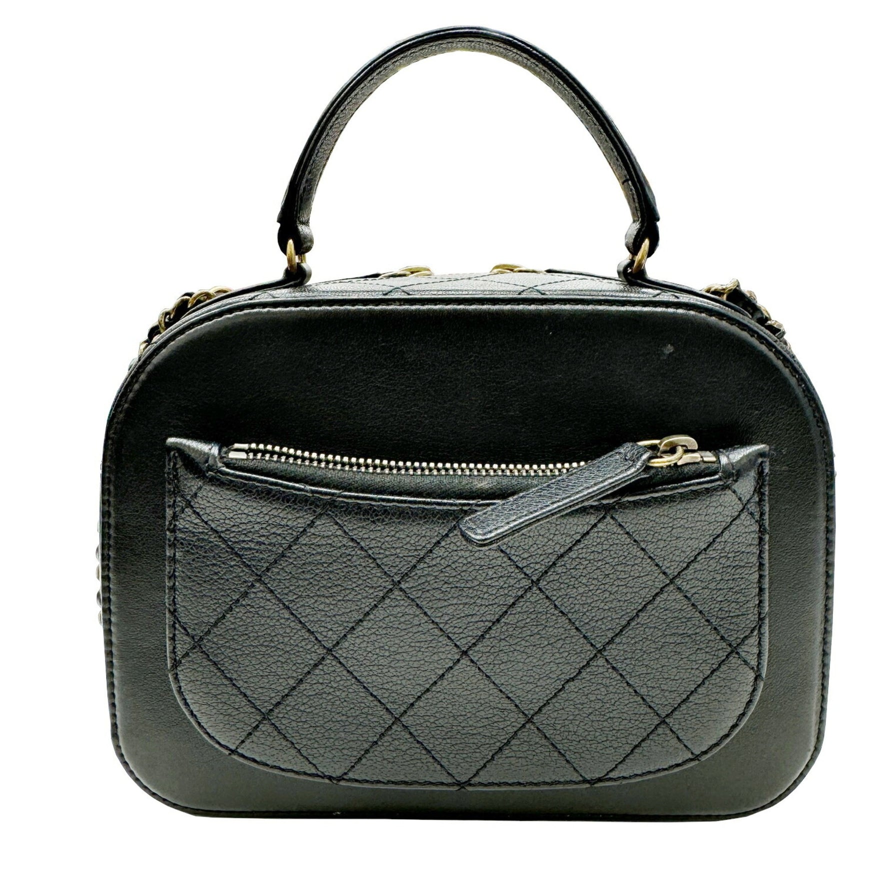 CHANEL Vanity Bag Small 24 Series Leather Shoulder Coco Mark