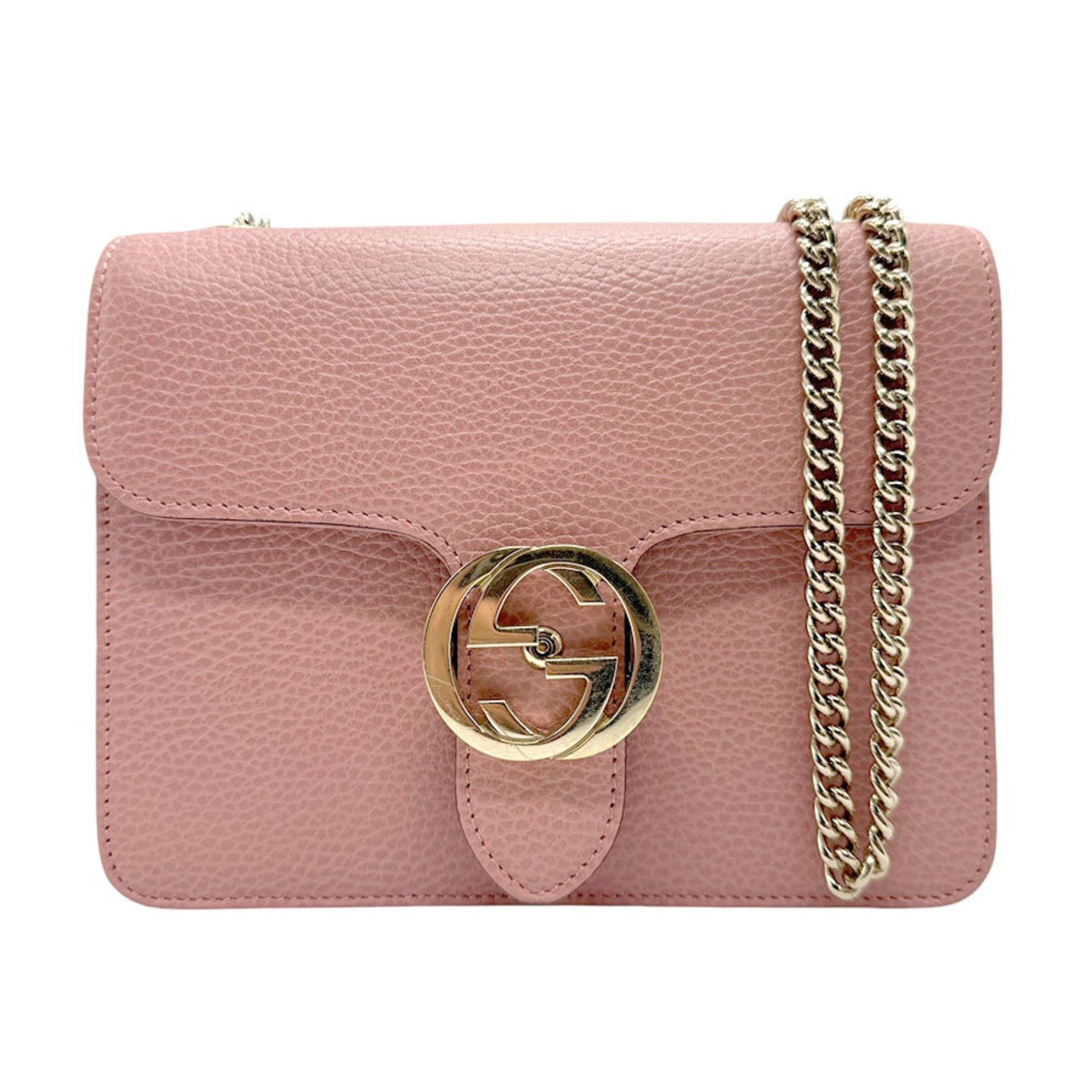 GUCCI Shoulder Bag Interlocking G Leather