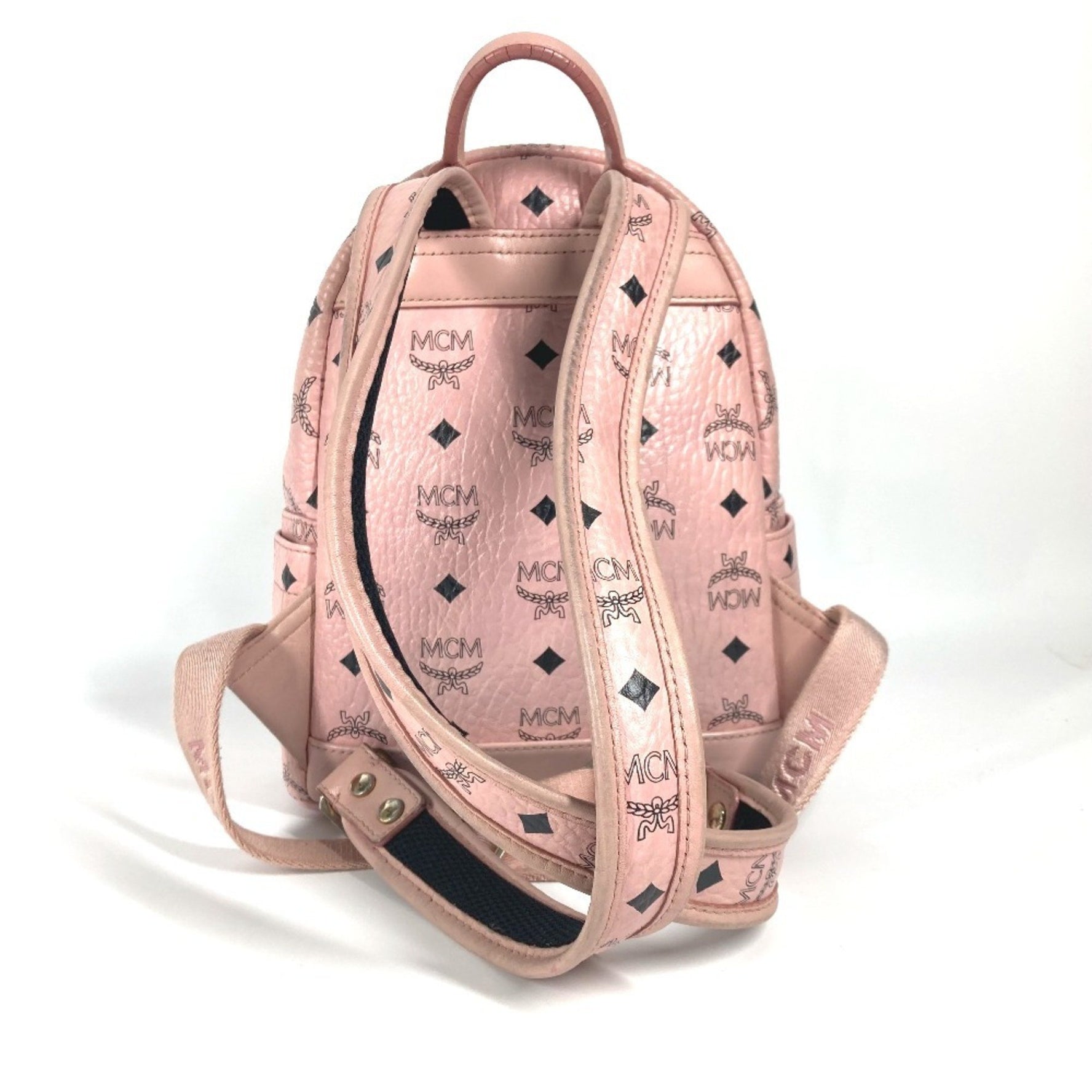 MCM Visetos Logo Backpack Leather
