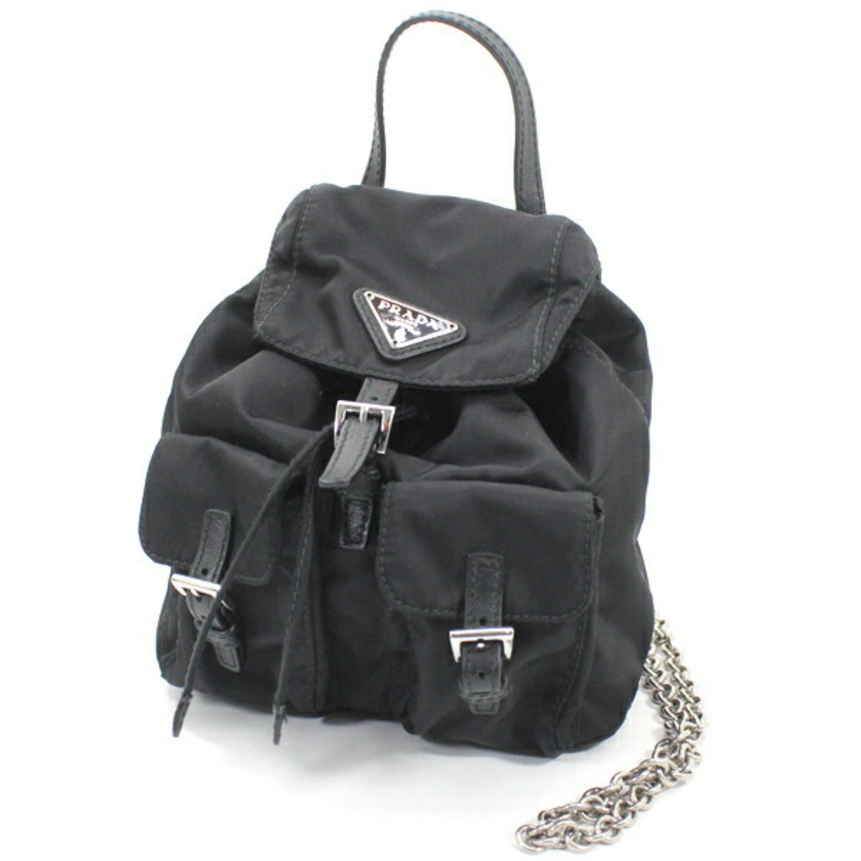 Prada Shoulder Bag Mini Backpack Nylon Black NERO