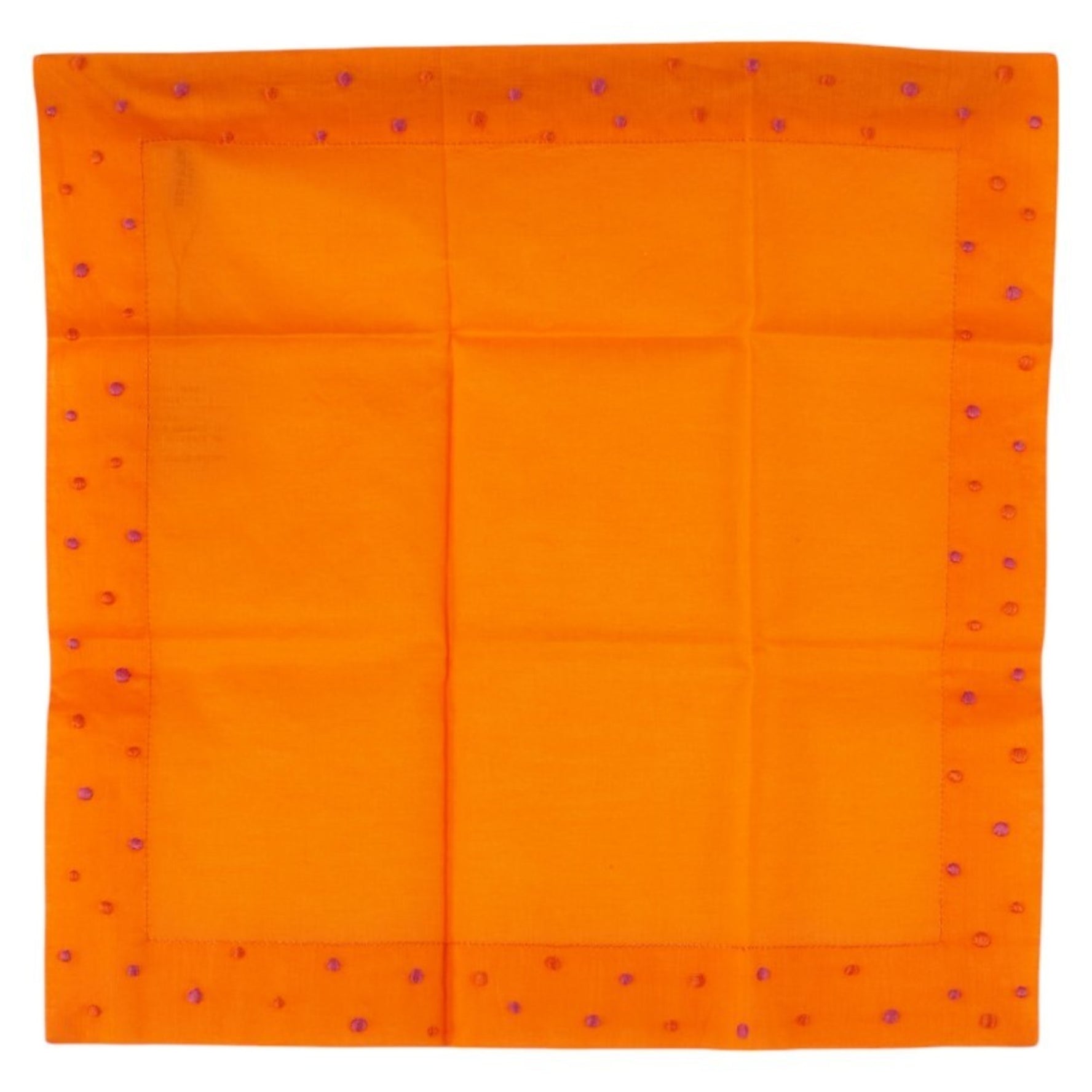 Hermes polka dot embroidered handkerchief cotton
