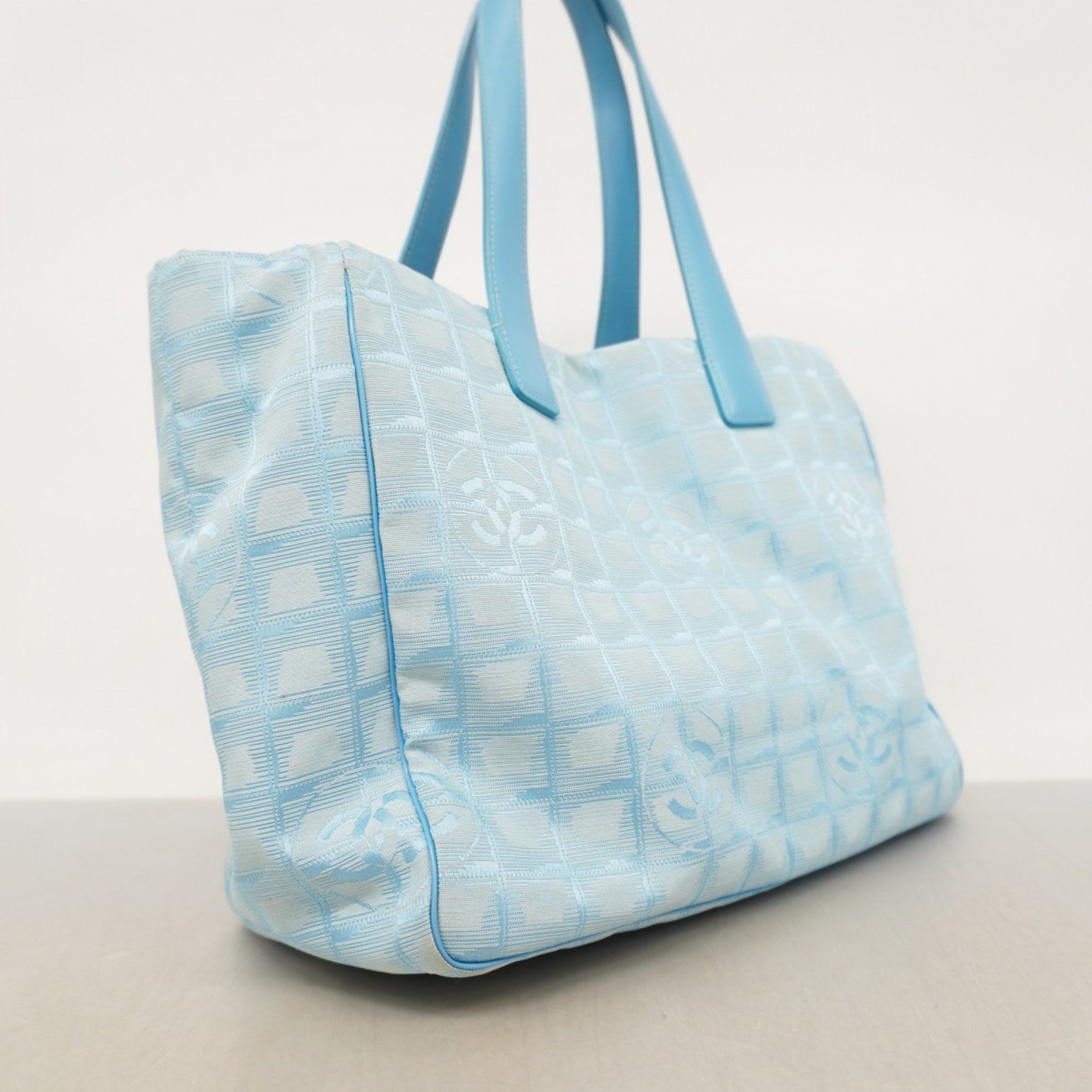Chanel New Travel Nylon Tote Bag, Light Blue