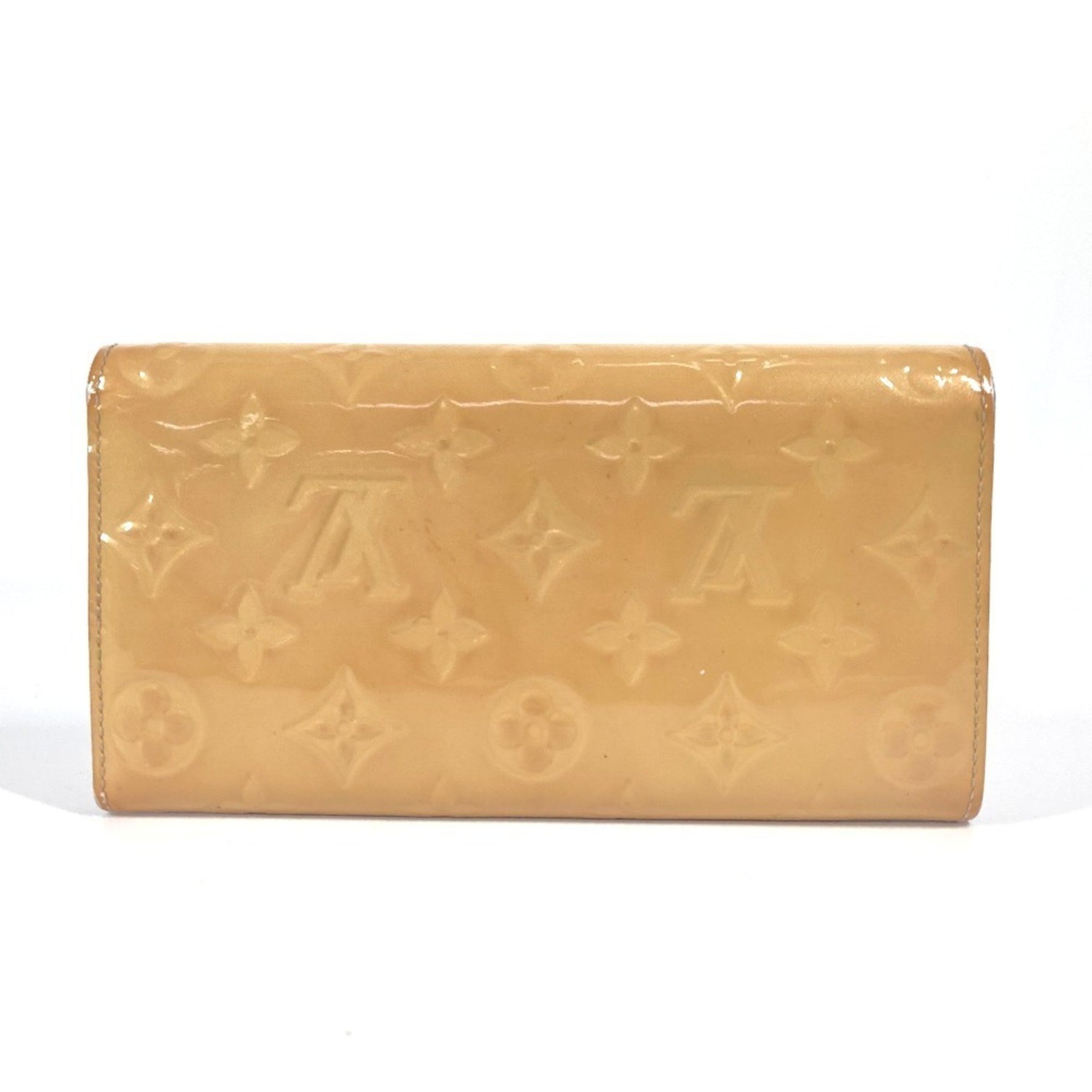 Louis Vuitton Monogram Vernis Portefeuille Sarah Long Wallet Bi-fold Flap Rose Angelique Pink