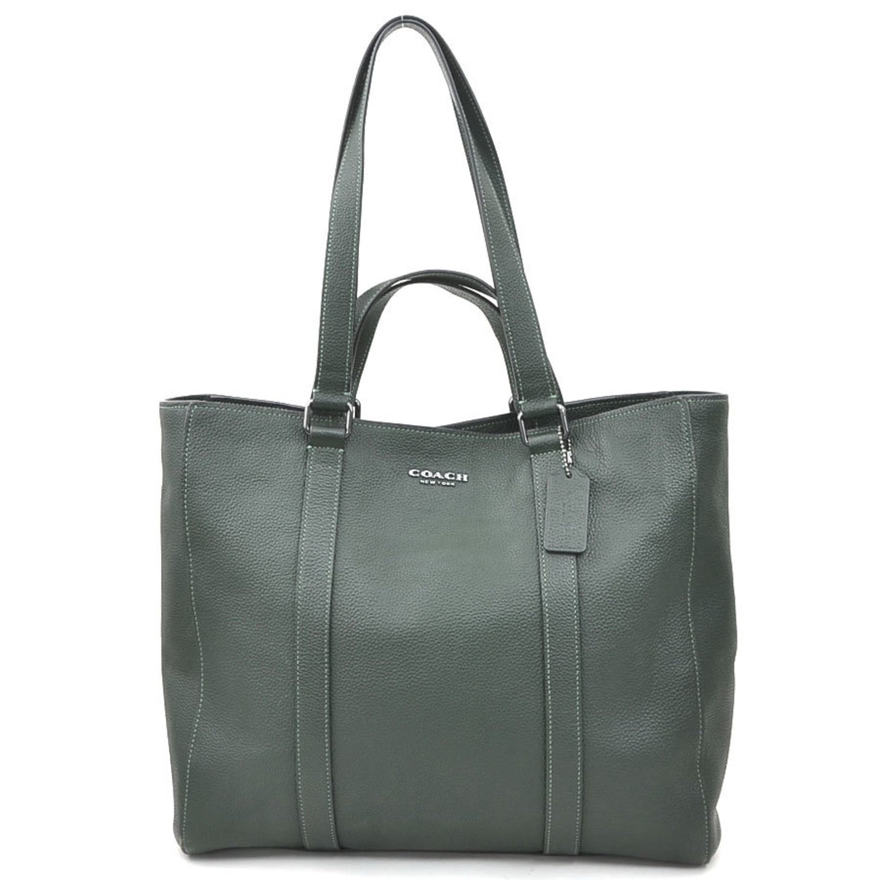 Coach handbag, leather, dark green