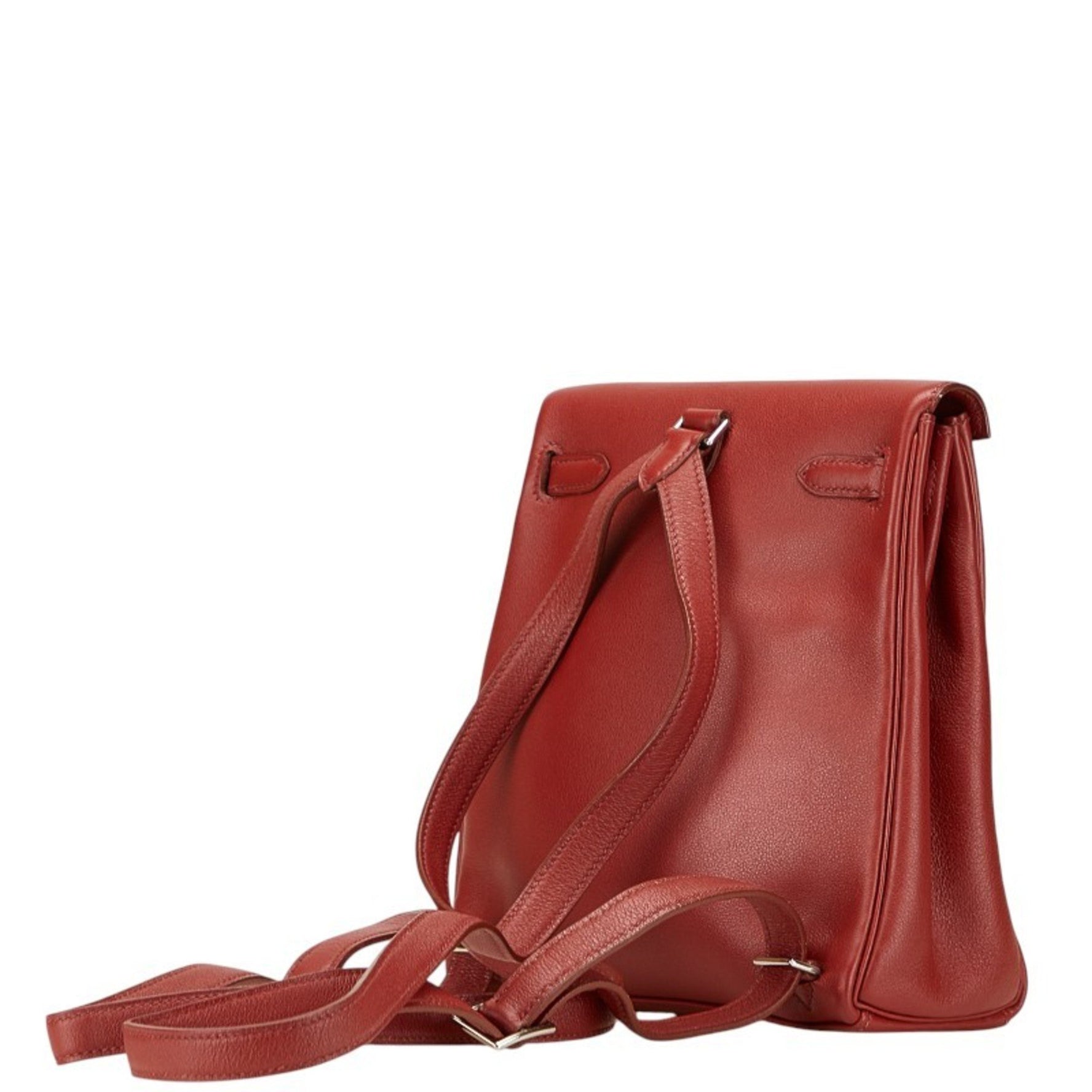 Hermes Hermès Kelly Ad PM Backpack, Red, Swift Leather, Women's