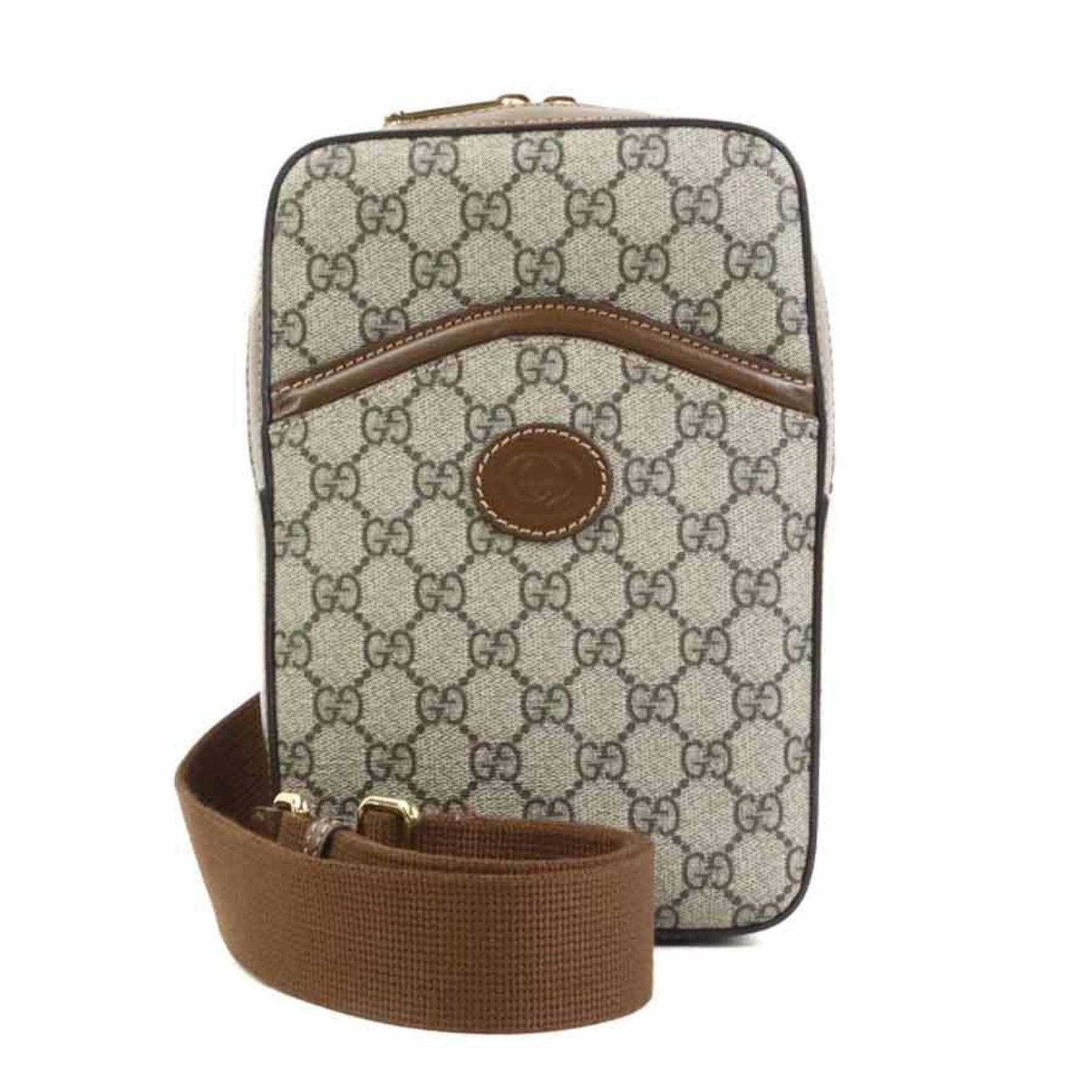 Gucci GG Supreme Canvas Body Bag, and Gold