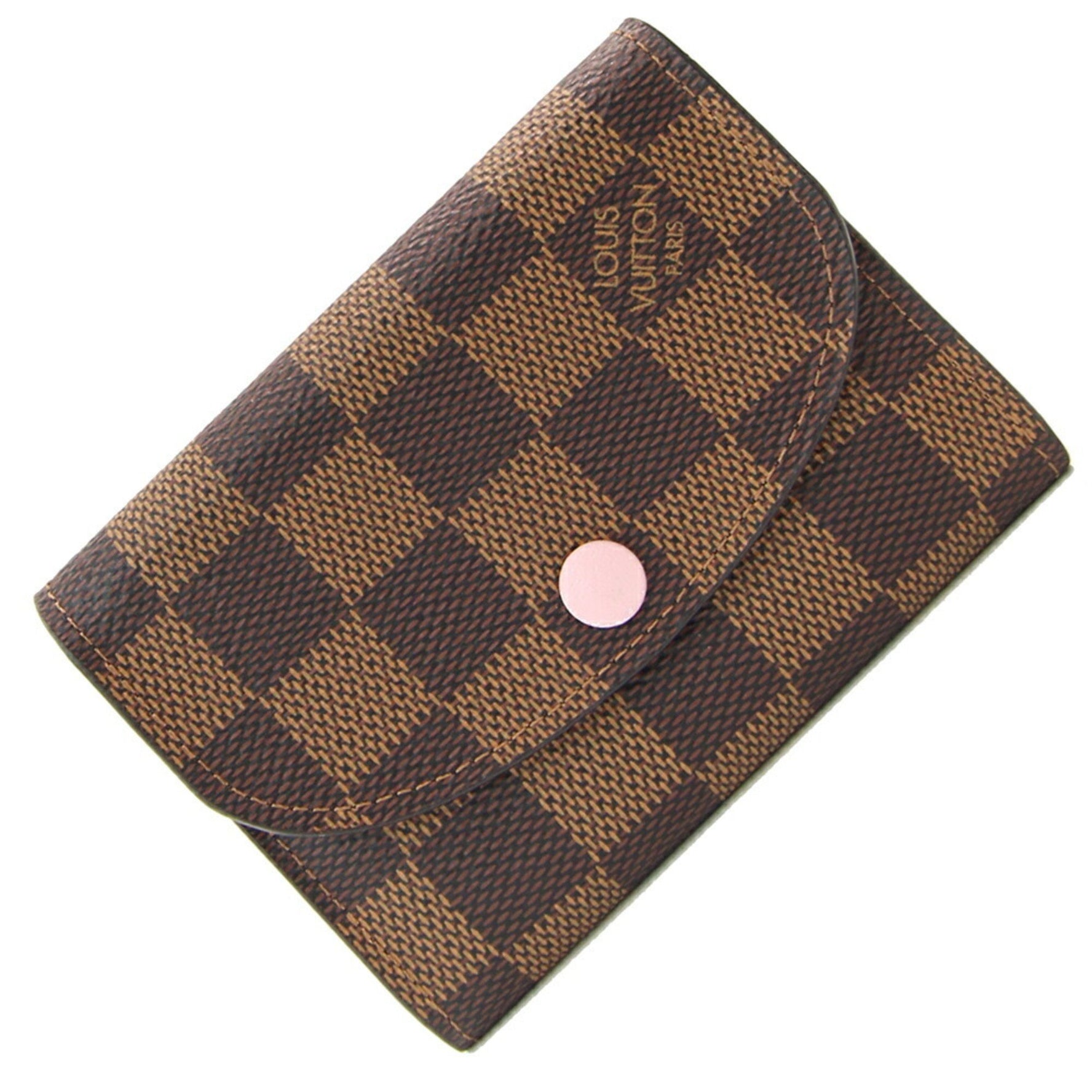 Louis Vuitton Coin Case Damier Portemonnay Rosalie Rose Ballerine Purse Compact Wallet Mini Pink