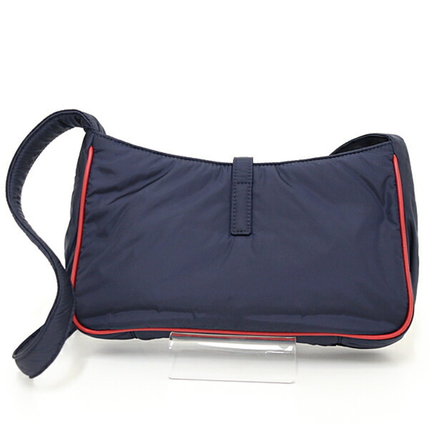 Saint Laurent Le Cin Cassette Shoulder Bag Eco Nylon Navy/Red YSL