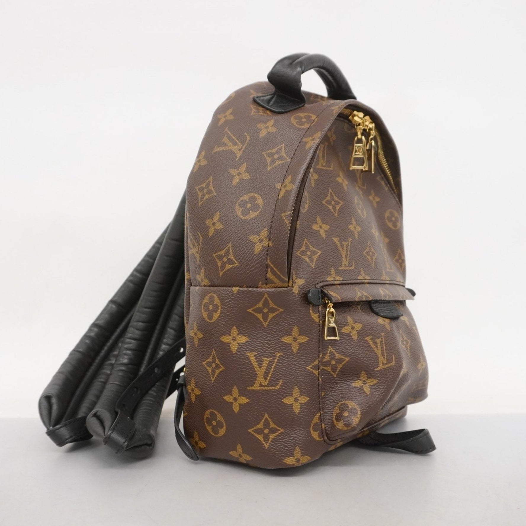Louis Vuitton Monogram Macassar Palm Springs Backpack PM in Brown and Black