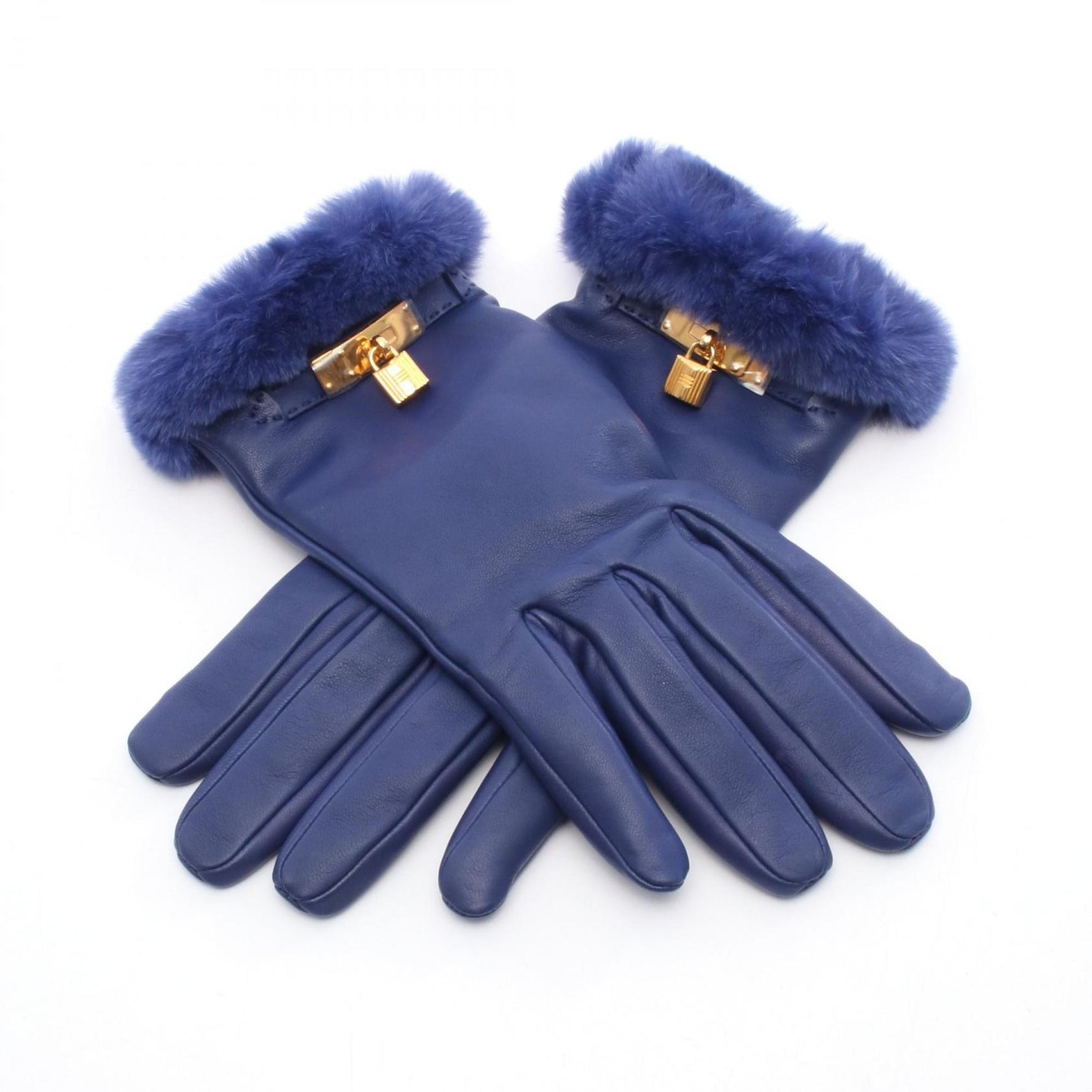 Hermes Hermès Princess Cadena Gloves, Leather and Mink