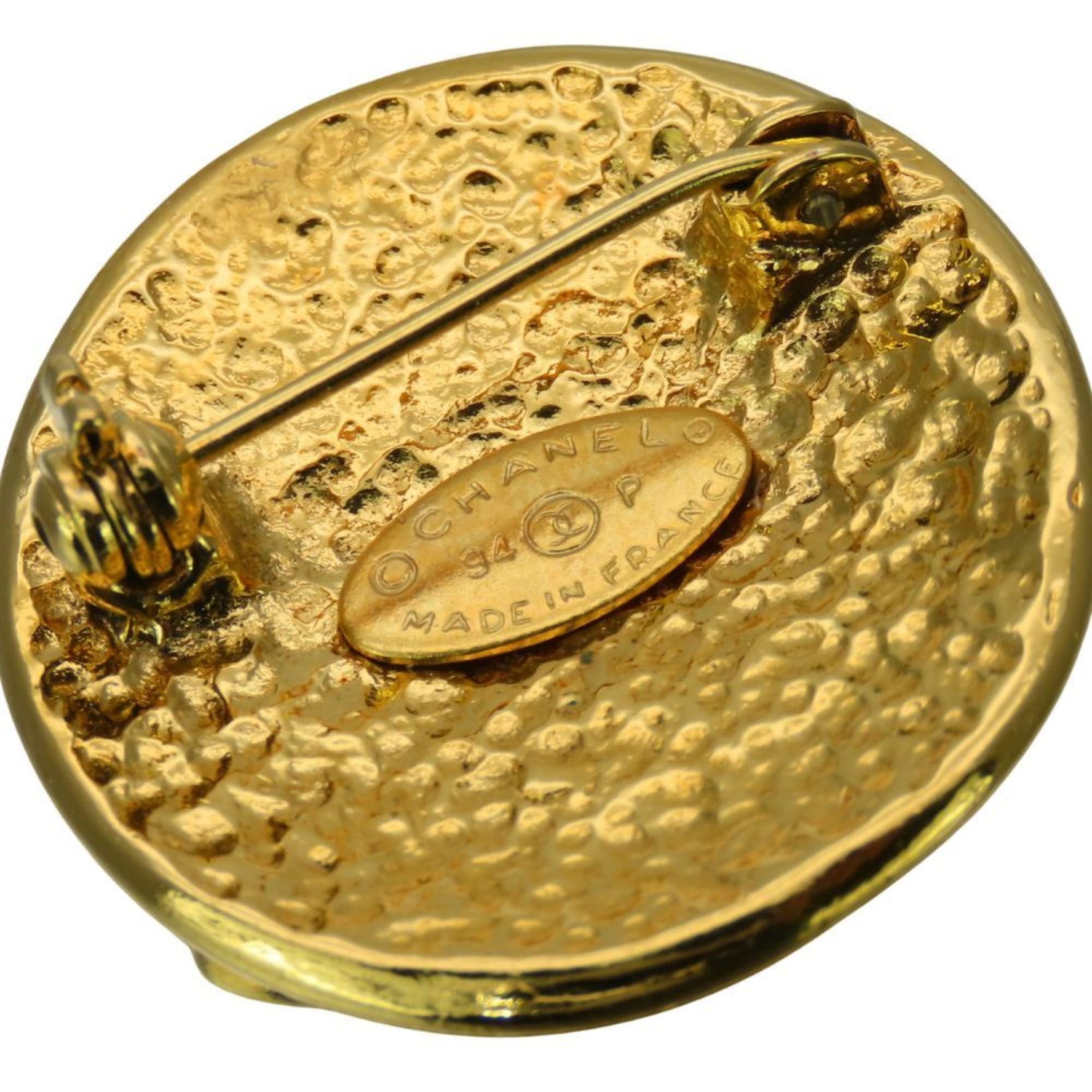 Chanel Brooch Coco Mark Metal Gold Plated Women's CHANEL