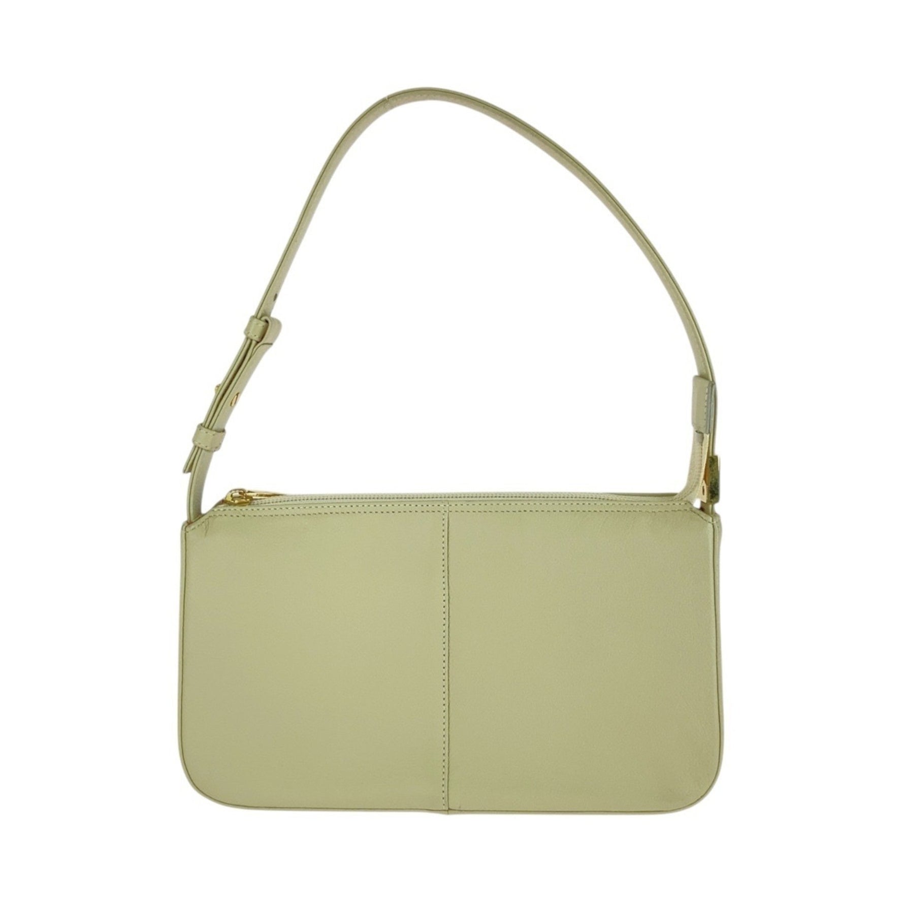 BURBERRY Medium check pattern off-white cream gold hardware leather handbag shoulder bag
