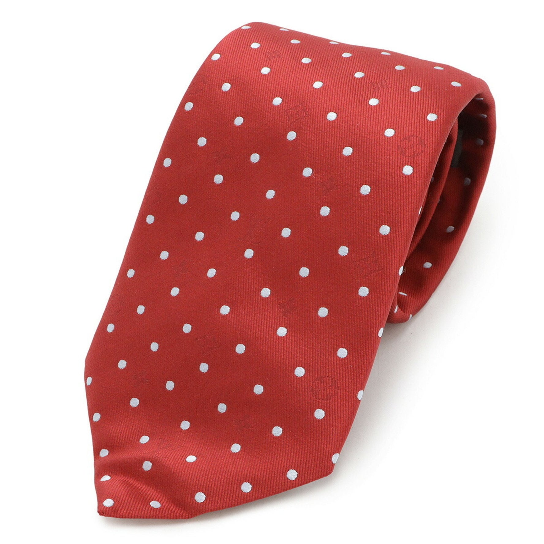 Louis Vuitton tie, polka dot pattern, 100% silk, dark red