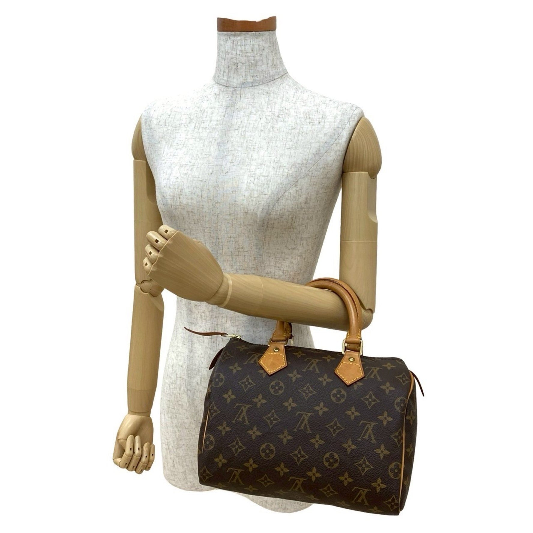 Louis Vuitton Speedy 25 Monogram Leather Handbag/Mini Boston Bag