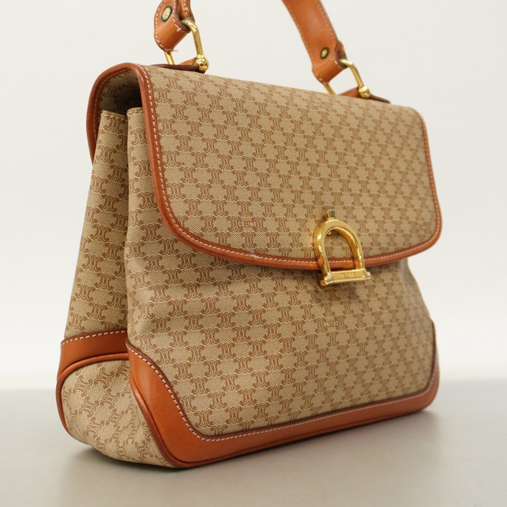 Celine handbag Macadam beige brown