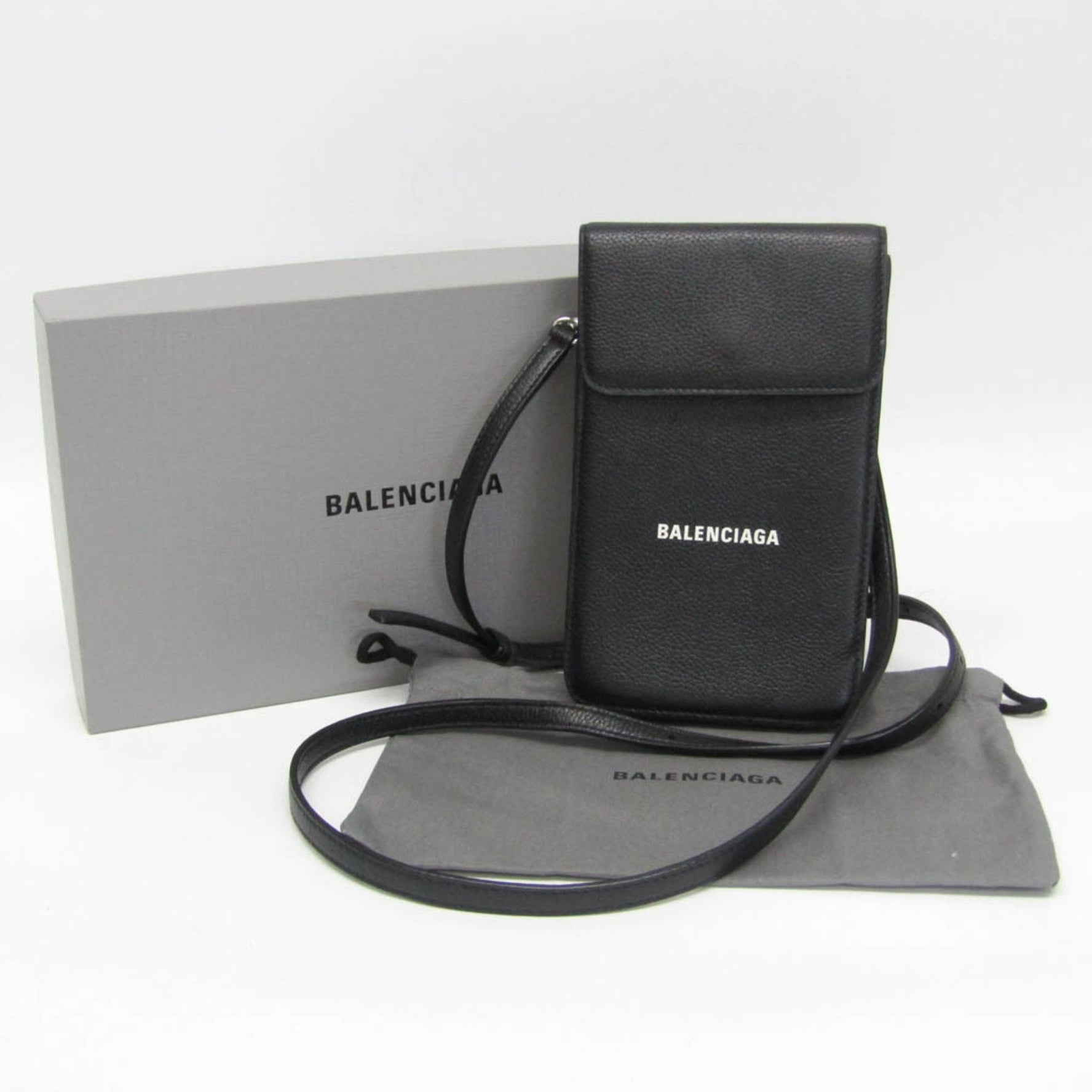 Balenciaga Smartphone Card Holder Men,Women Leather Shoulder Bag