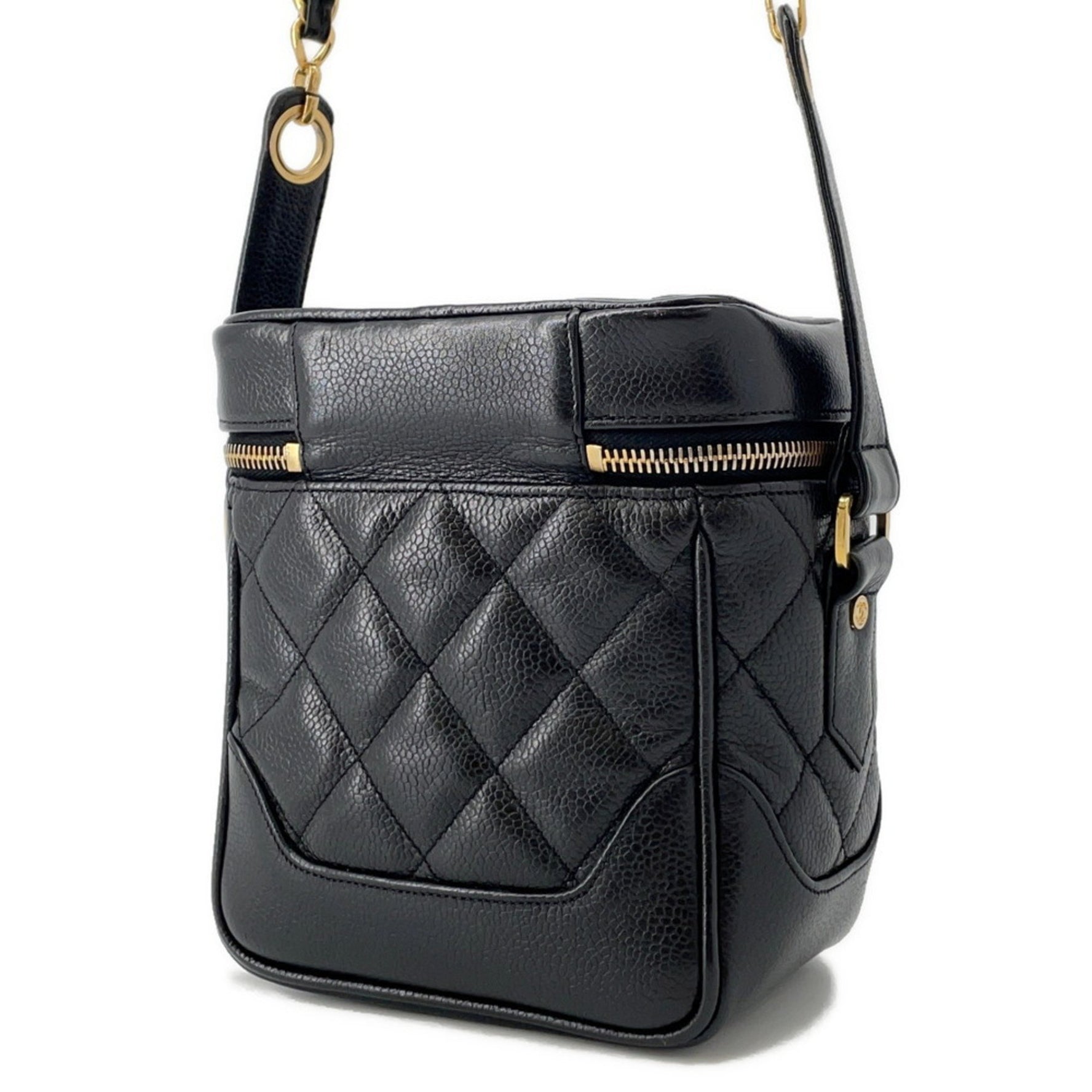 Chanel chain shoulder bag, Matelasse vanity caviar skin