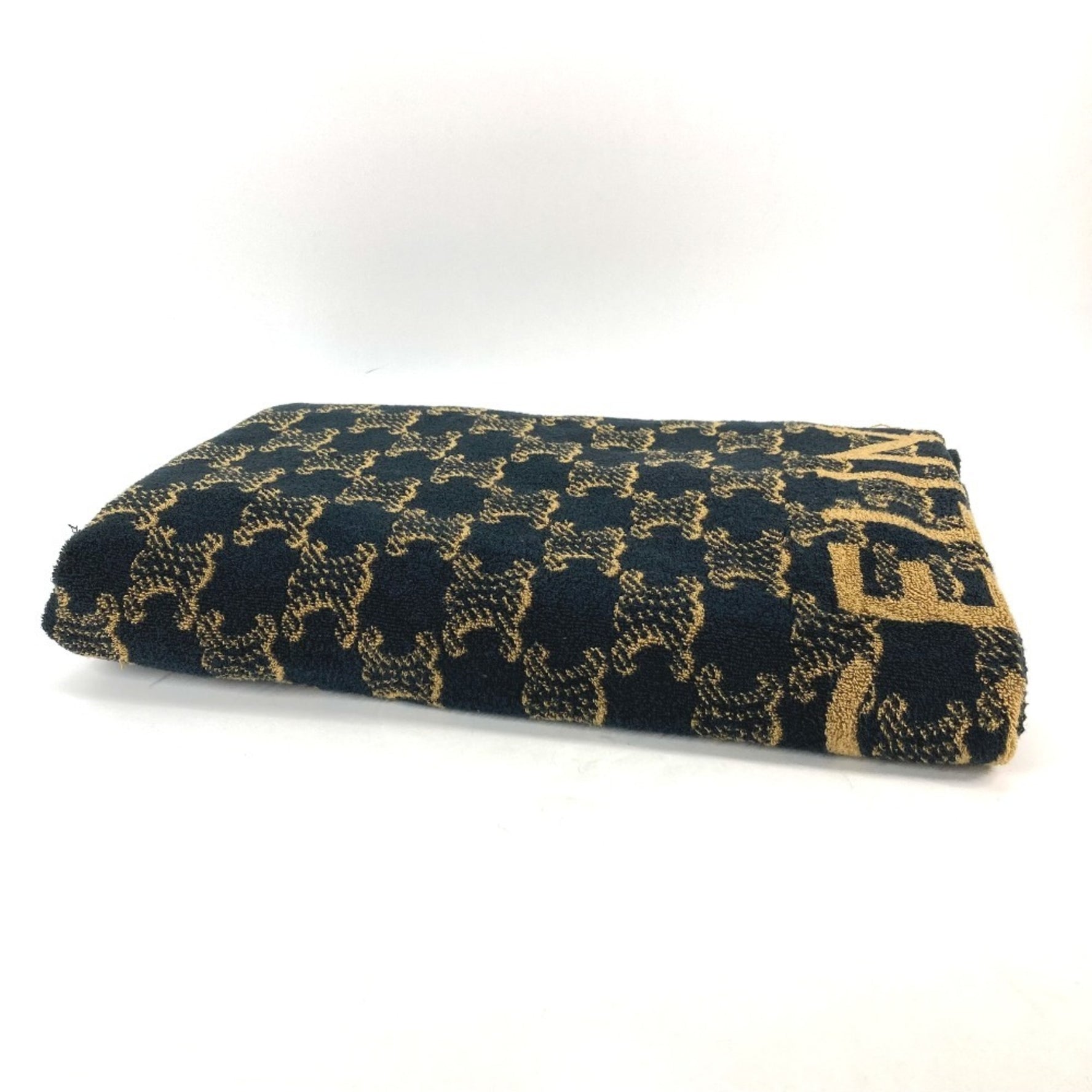CELINE Bath towel, lap blanket, Triomphe beach cotton, beige