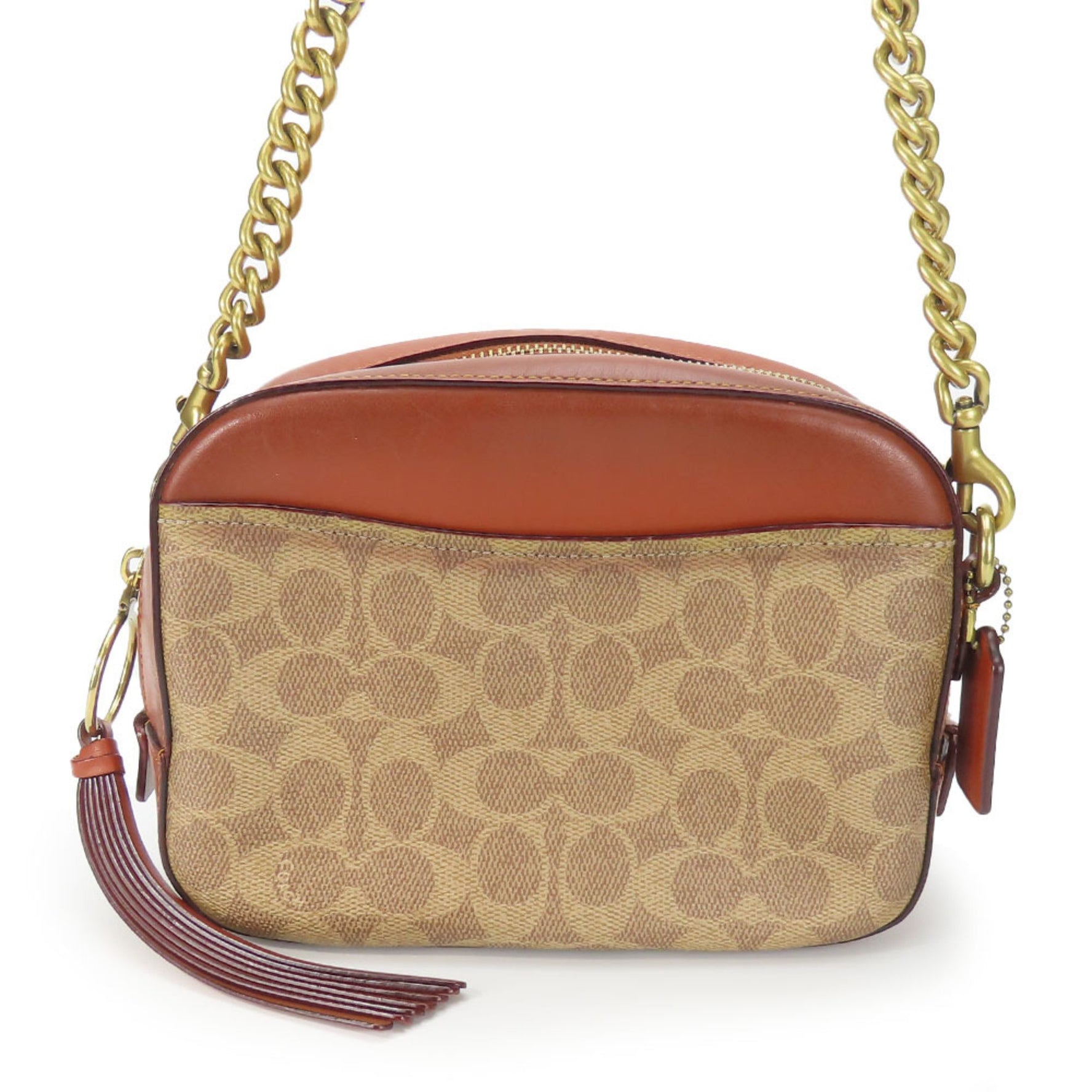 Coach Shoulder Bag Camera Signature Leather