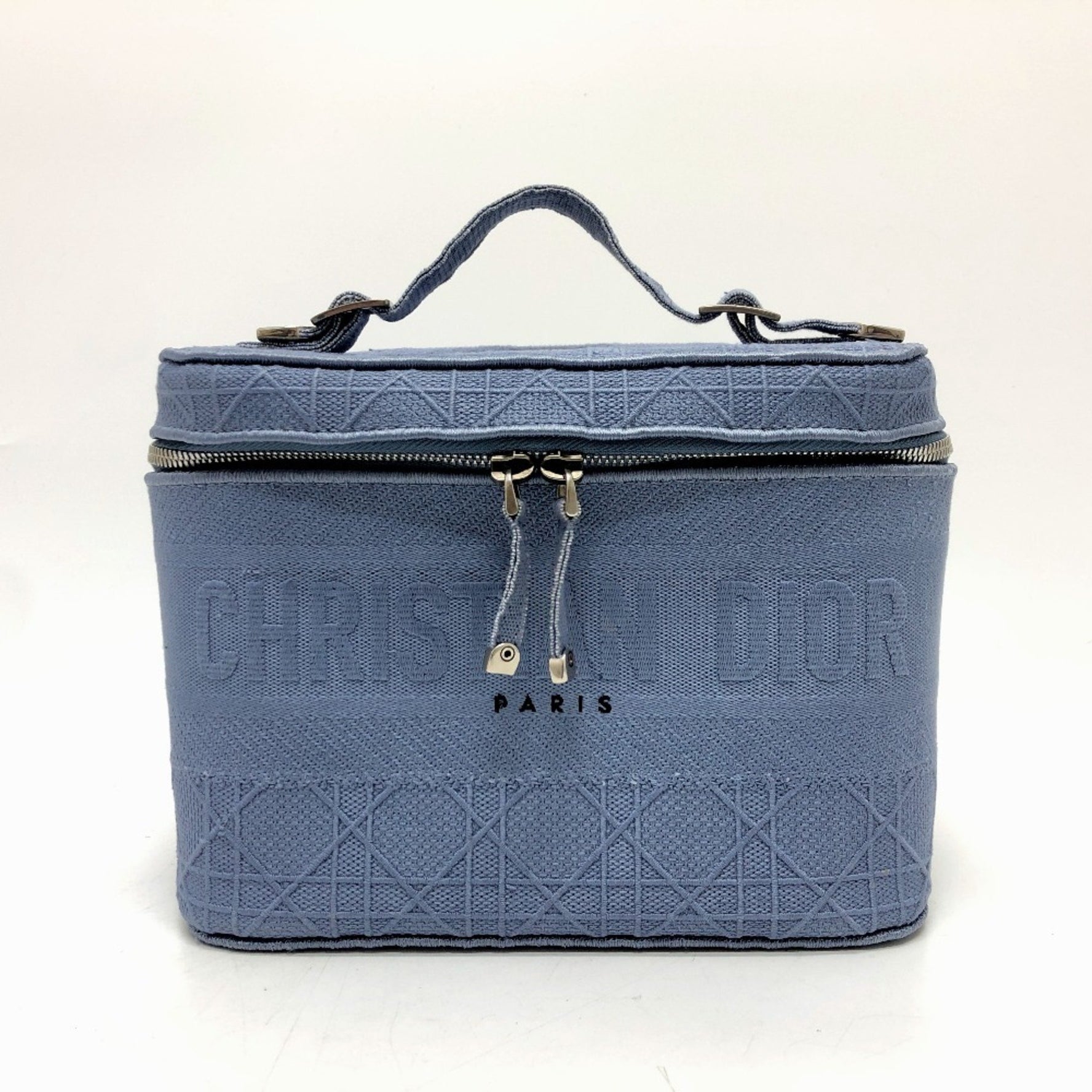 Christian Dior Dior Cannage Embroidered Vanity Bag, Canvas