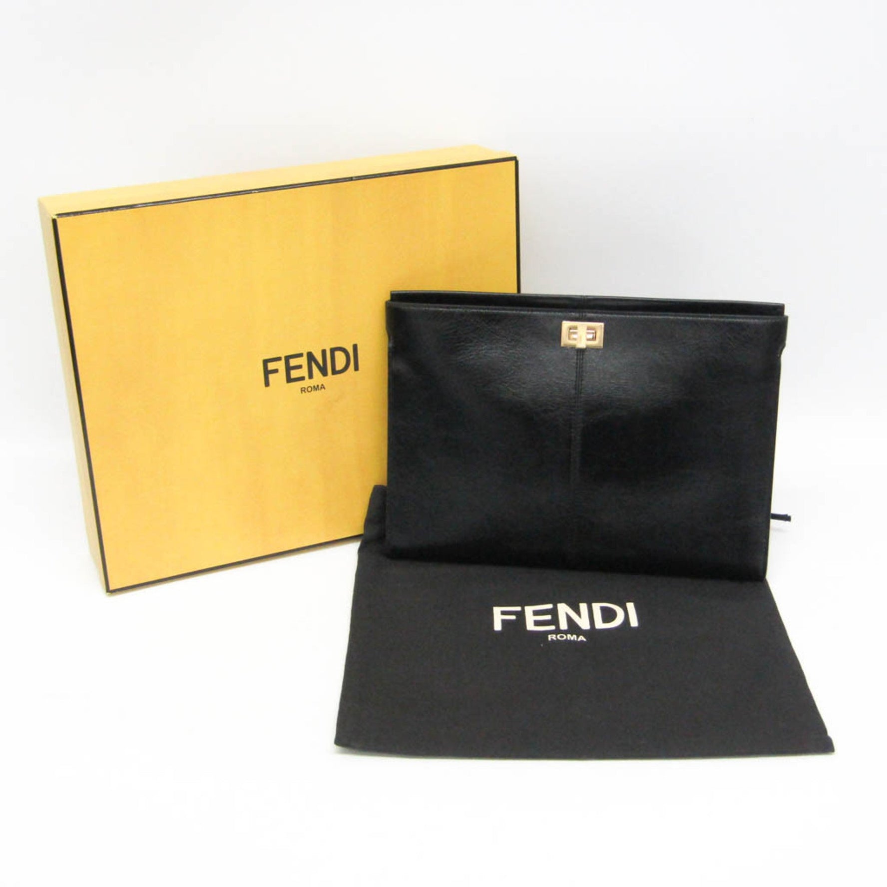 Fendi Leather Clutch Bag
