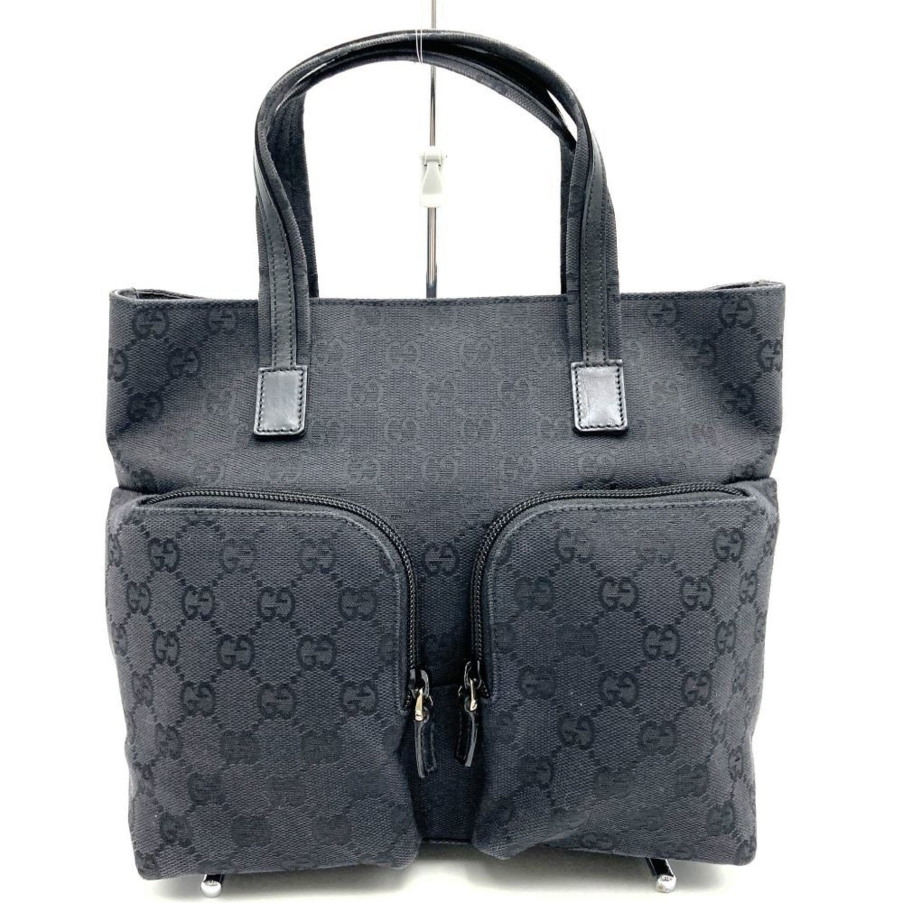 GUCCI 002-1080 Handbag Tote Bag GG Canvas Ladies