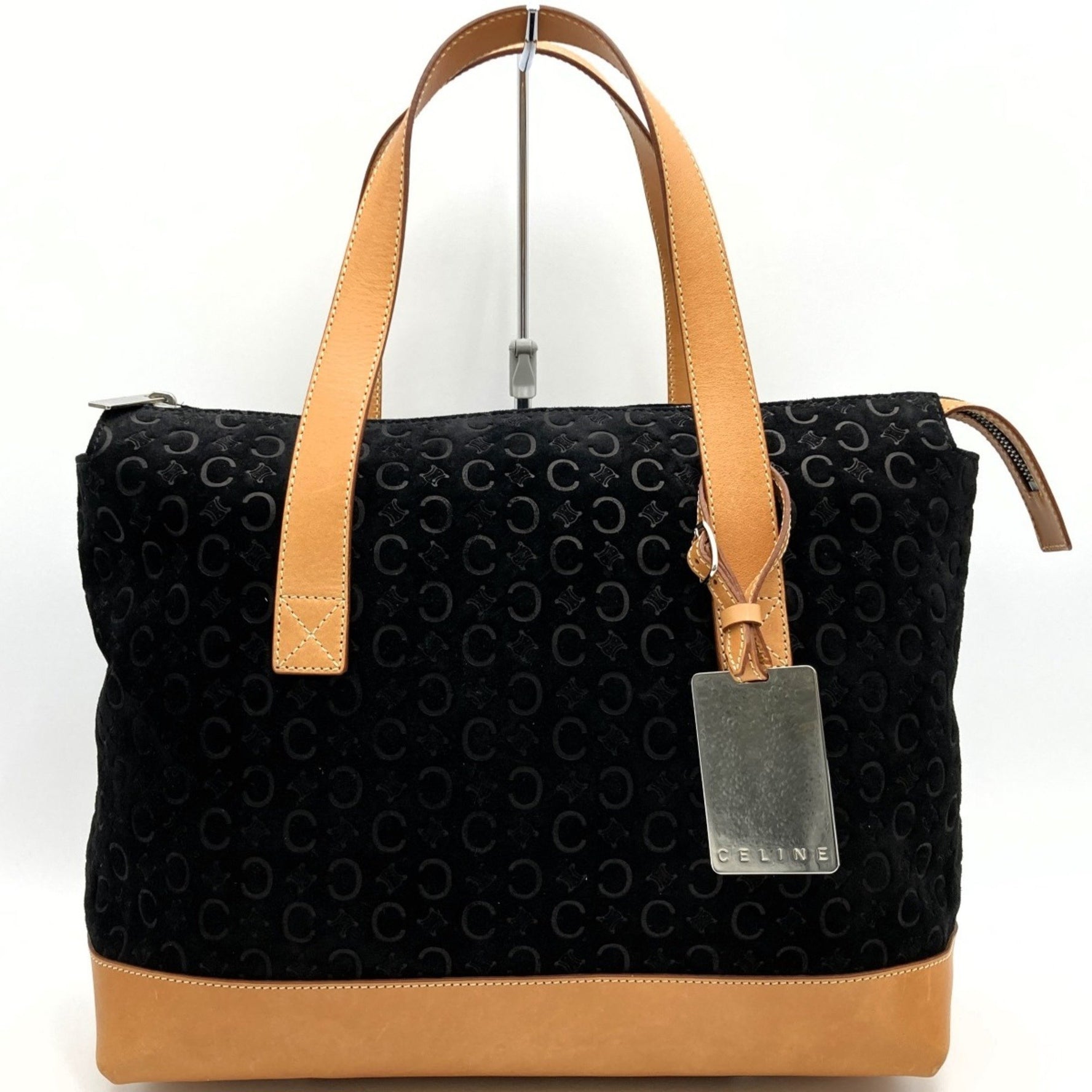 CELINE C macadam tote bag handbag suede leather ladies fashion 1 USED