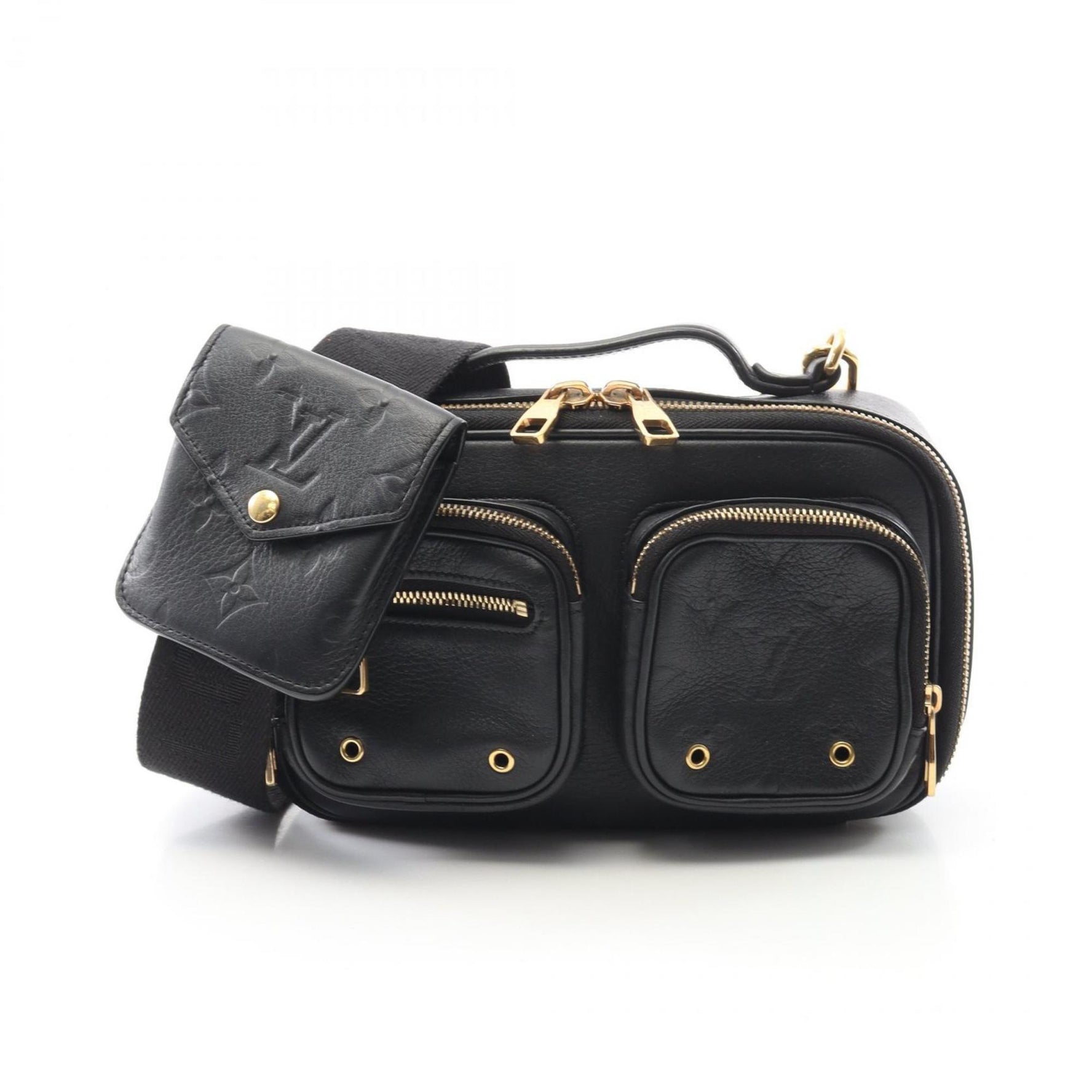 Louis Vuitton Utility Crossbody Shoulder Bag, Leather, Black