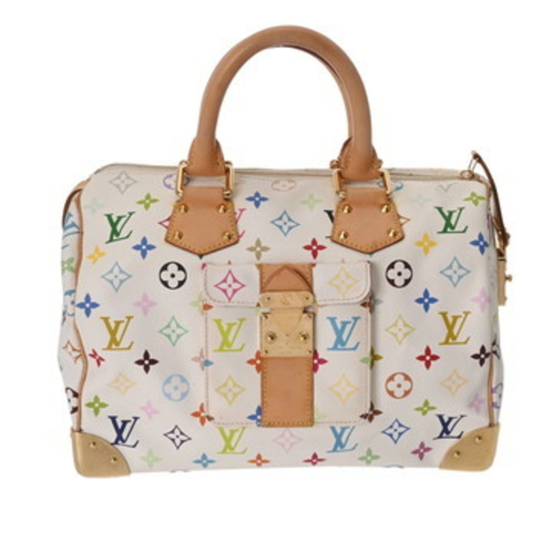 LOUIS VUITTON Multicolore Speedy 30 Monogram Handbag