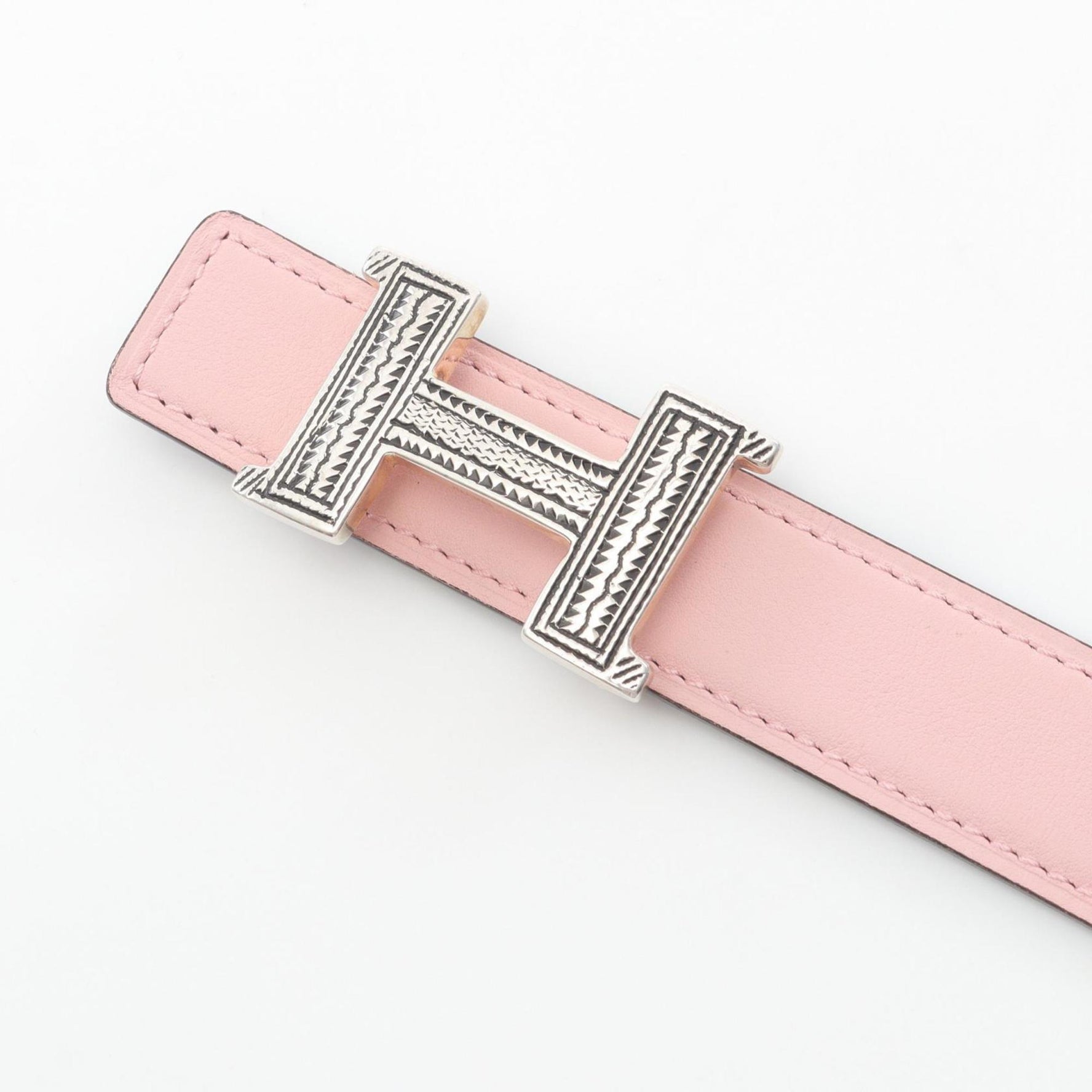 Hermes Hermès Touareg & Kit 24 Leather Belt, Clothing, Swift Leather, Epsom Pink, Gray, Grimist