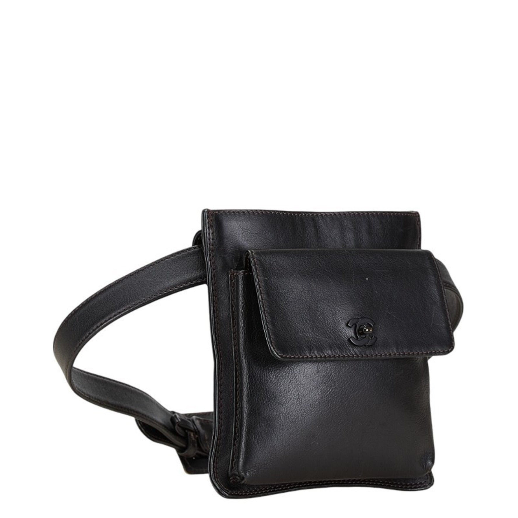 Chanel Coco Mark Waist Bag Belt 75/30 Lambskin