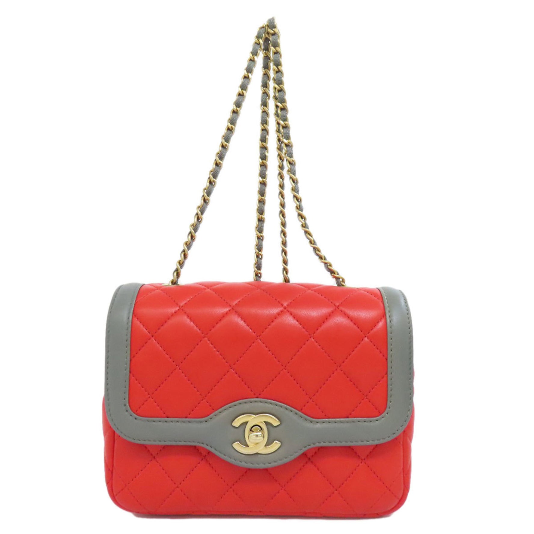 Chanel Chain Shoulder Coco Mark Bag Lambskin
