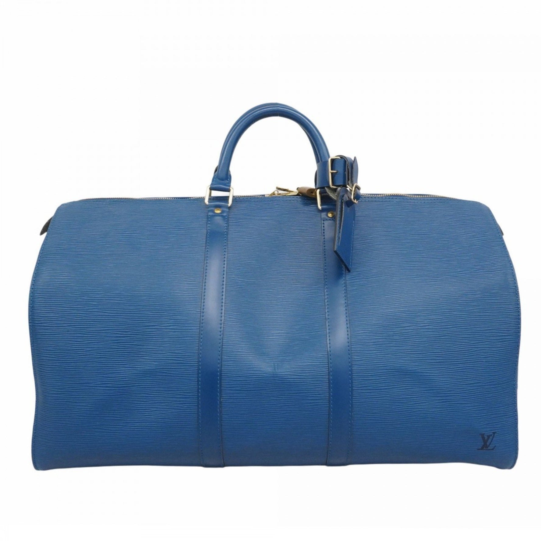Louis Vuitton Epi Keepall 50 Boston Bag Toledo Blue
